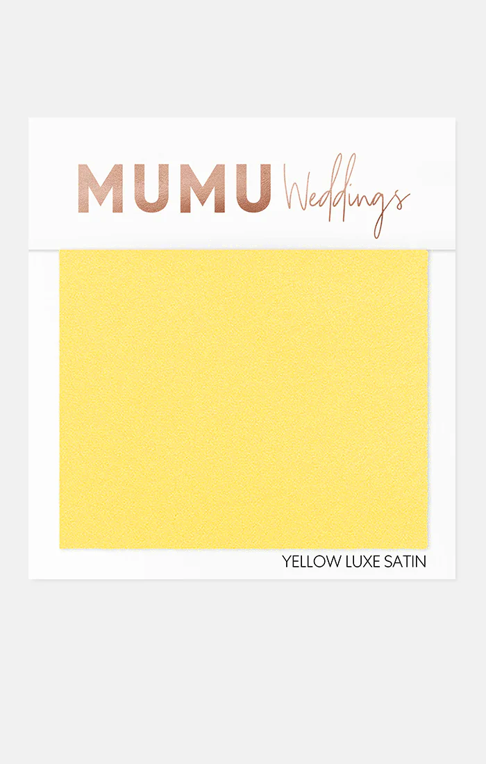 Bridesmaid Fabric Swatch ~ Yellow Luxe Satin