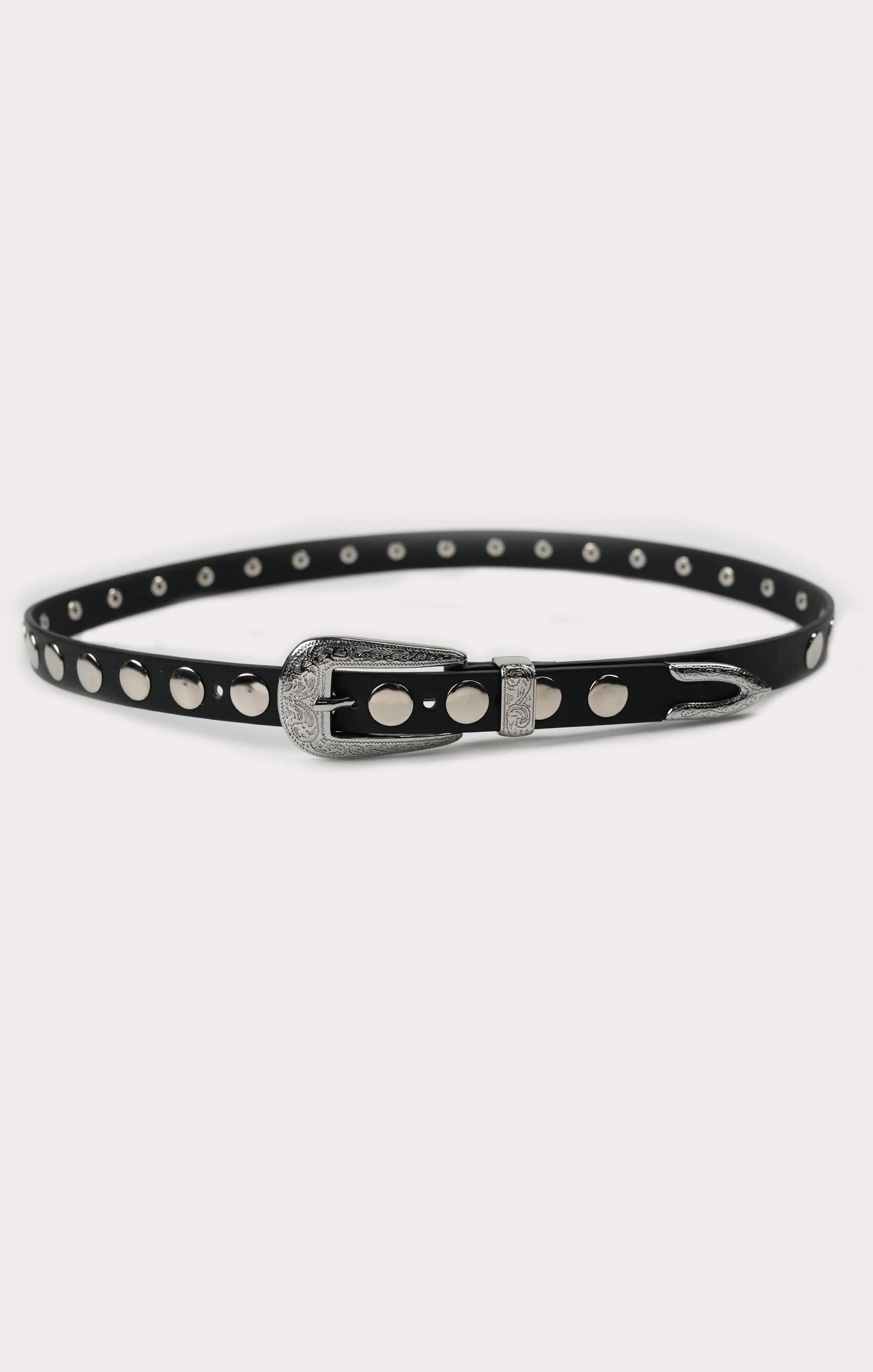 Petit Moments Phoenix Disco Stud Belt ~ Black/Silver