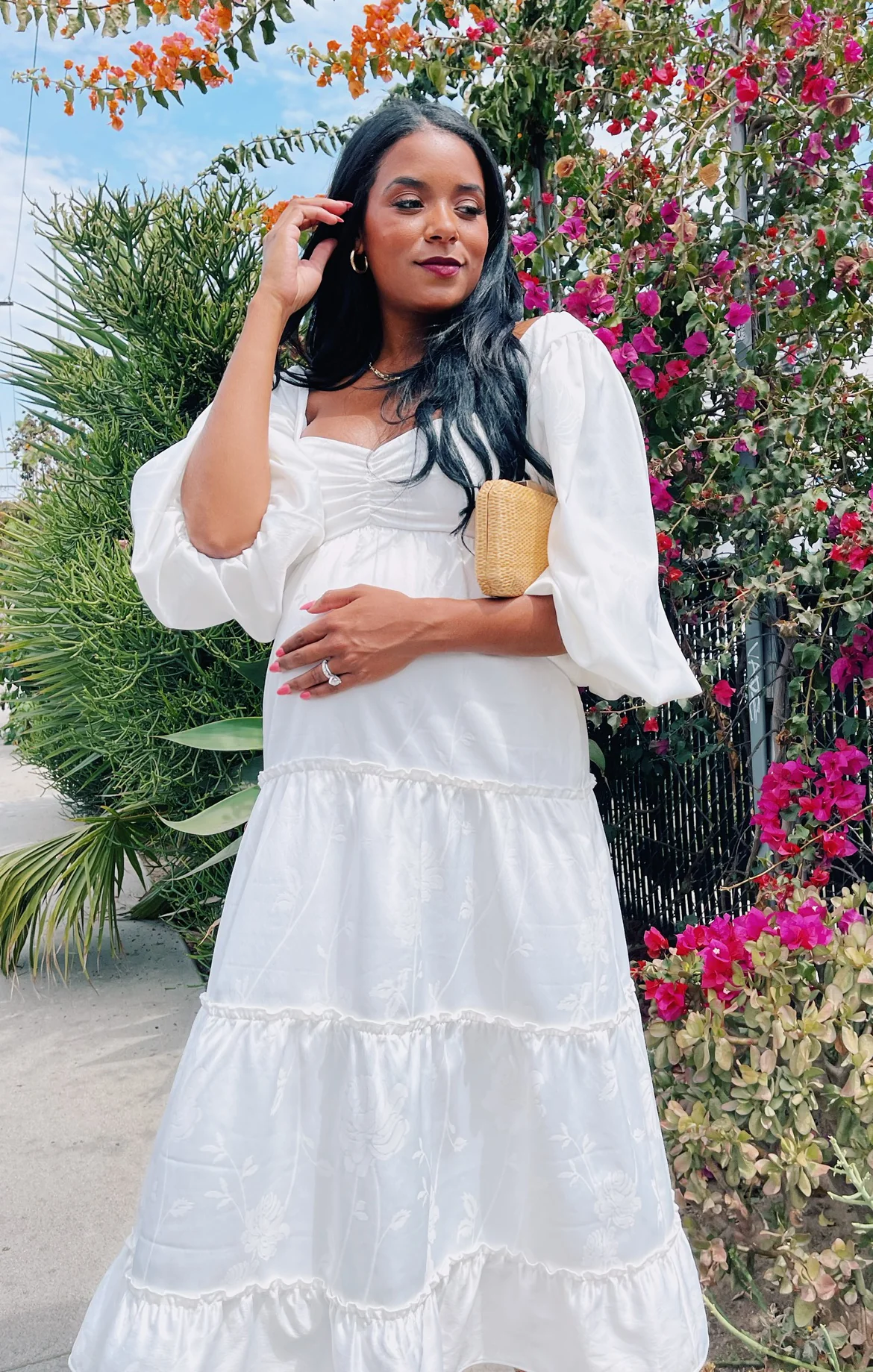 Elena Midi Dress ~ Cream Linen