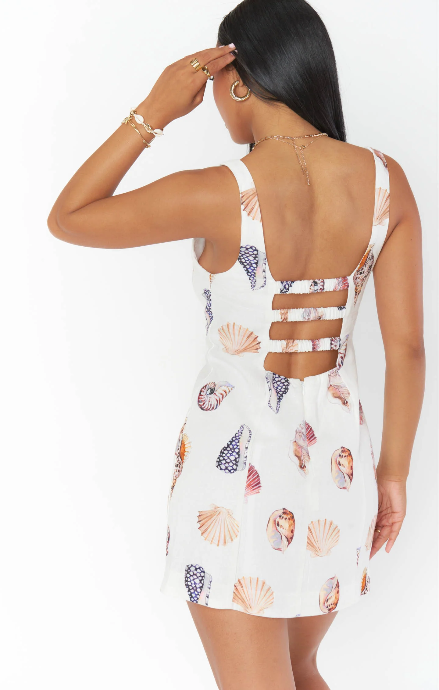 Steph Mini Dress ~ Shell Linen