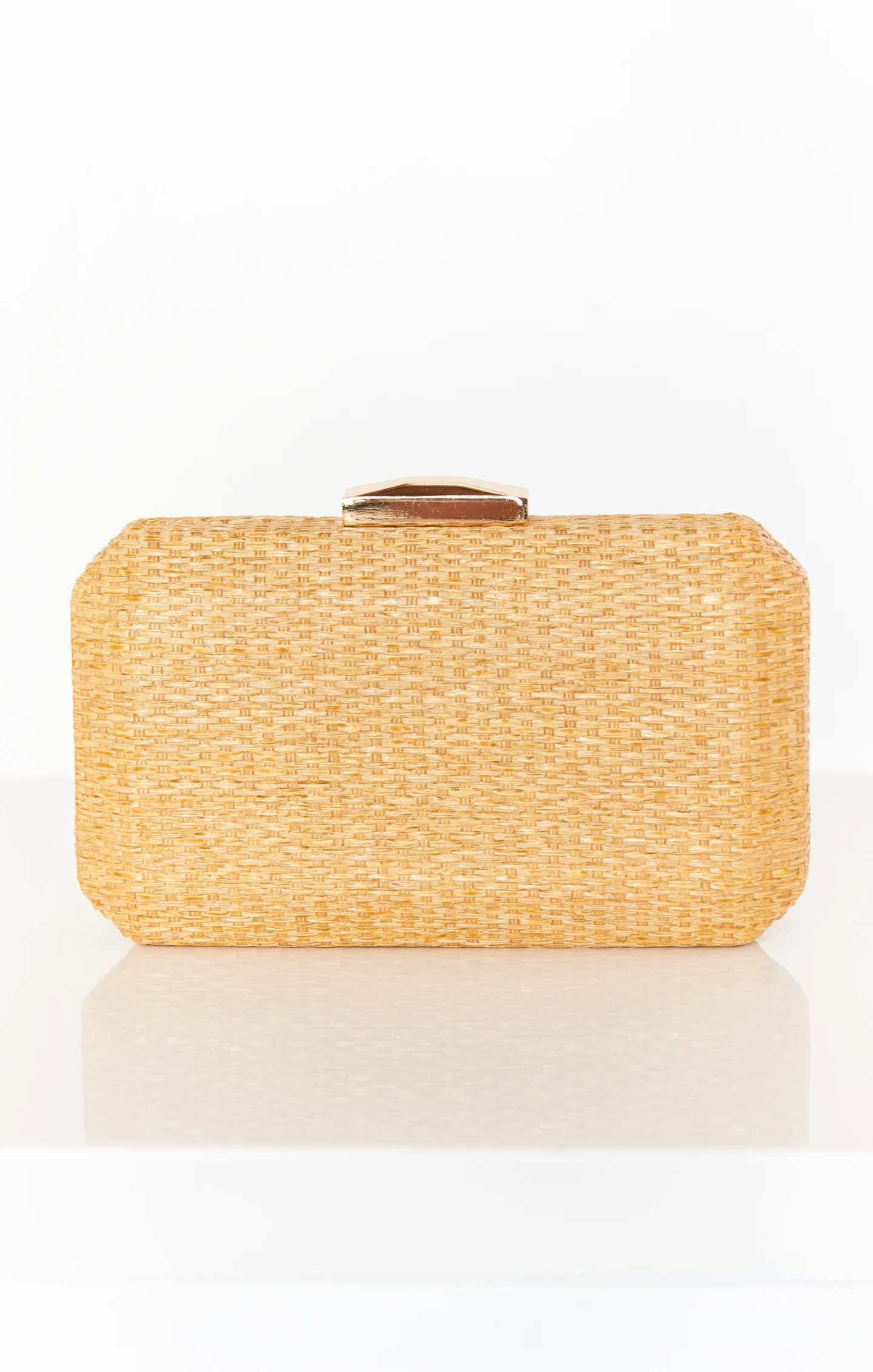 Norah Woven Clutch ~ Natural