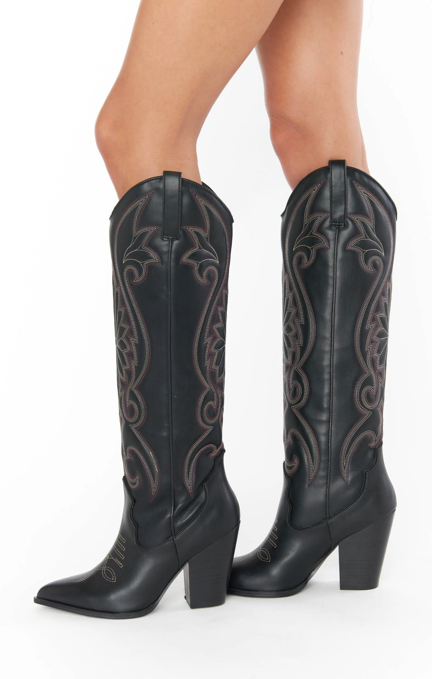 Steve Madden Lasso Western Boot ~ Black
