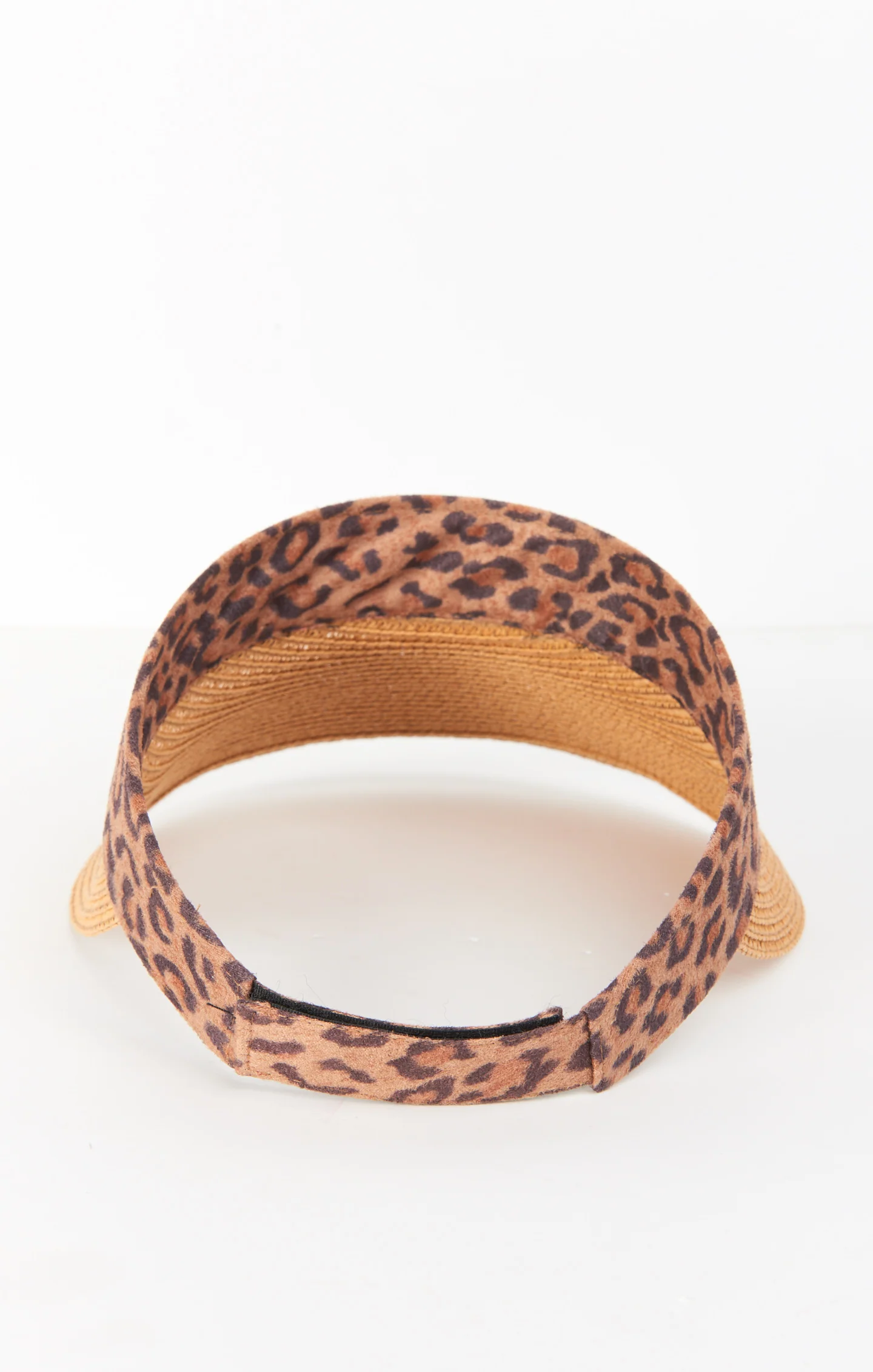 Stylish Straw Visor Hat ~ Leopard
