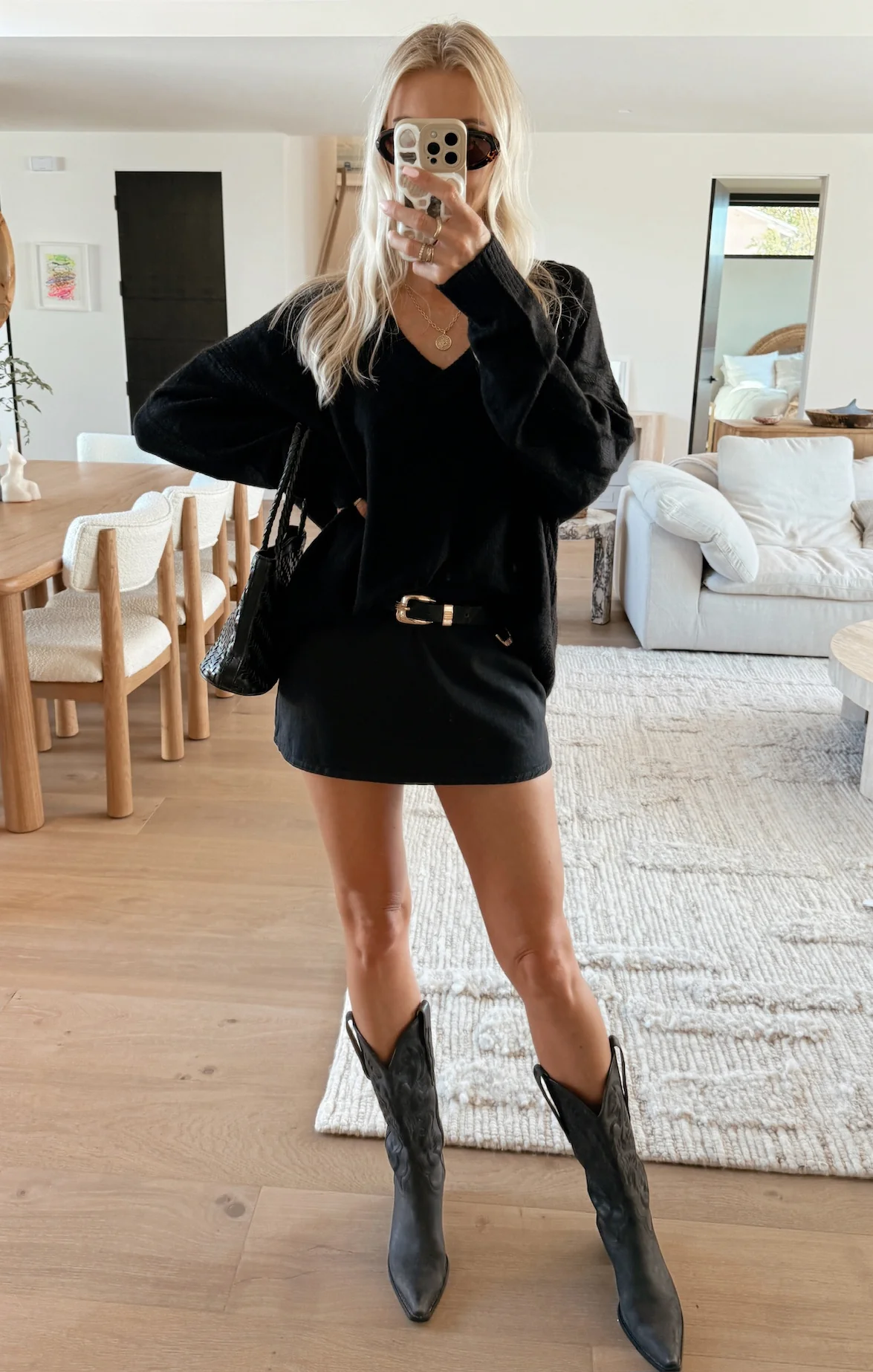 Ozzy Oversized Sweater ~ Black Knit