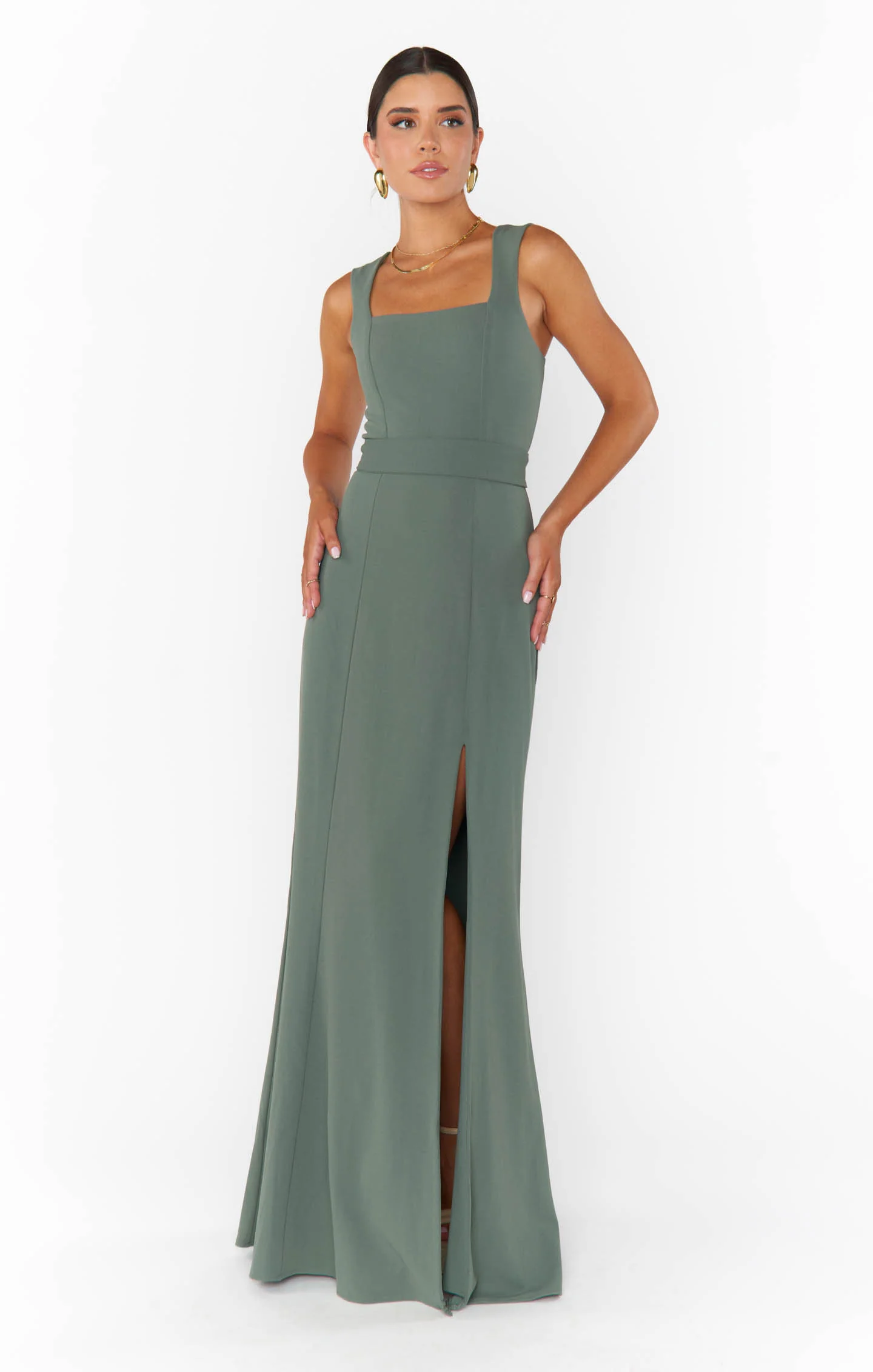 Paris Gown ~ Deep Sage Stretch