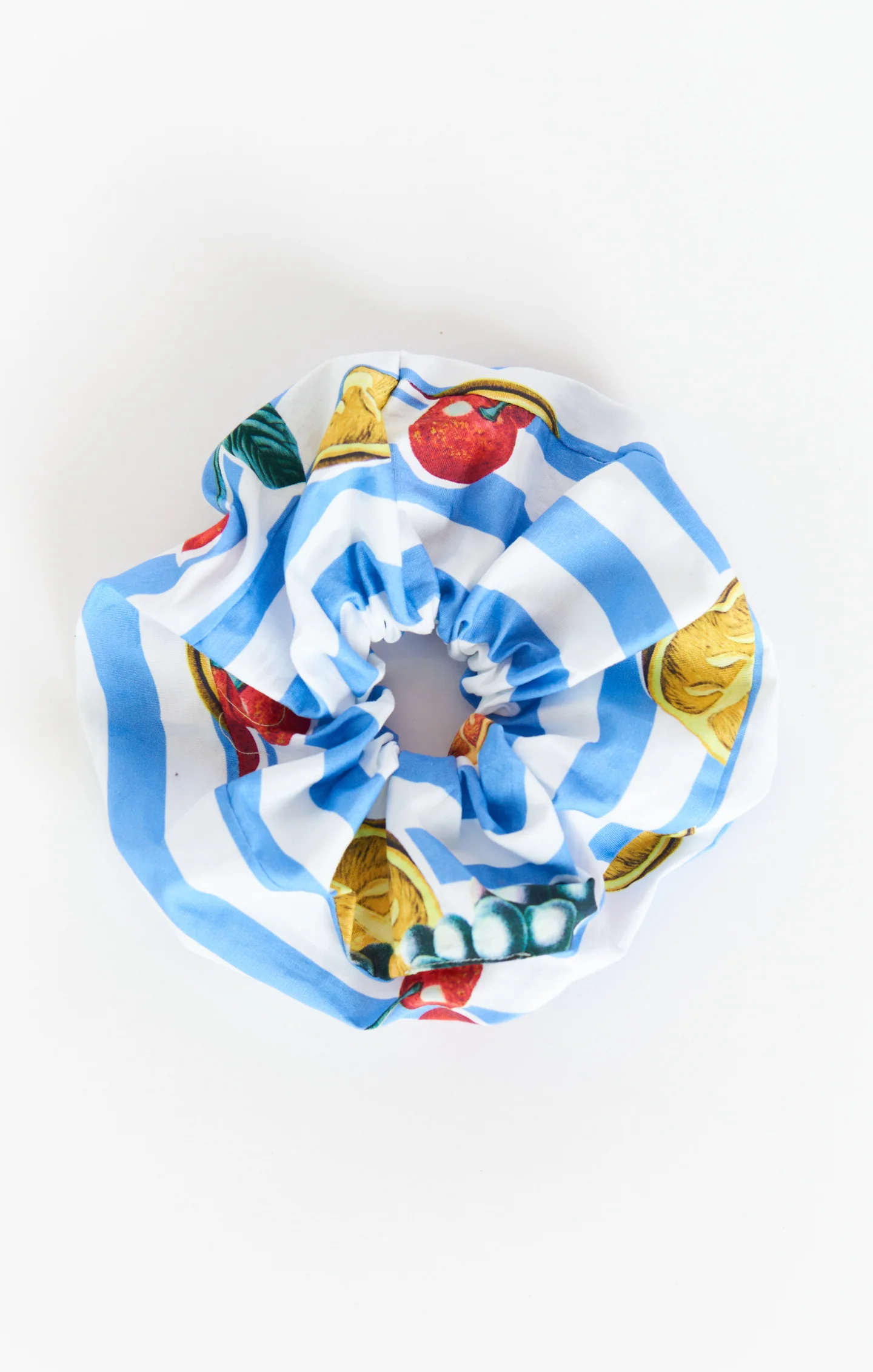 Scrunchie ~ Fruit Basket Stripe Poplin