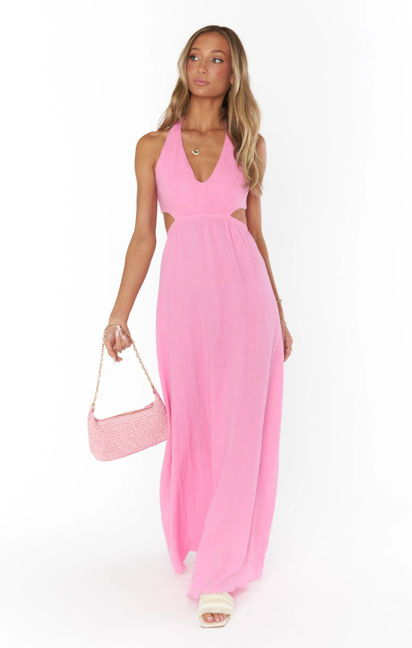 Maxi Dress ~ Bubblegum Gauze