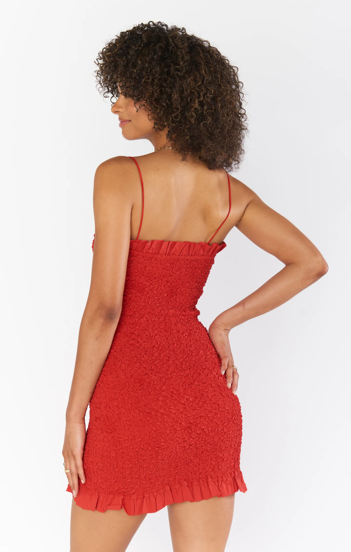 Be Mine Mini Dress ~ Red Texture Stretch