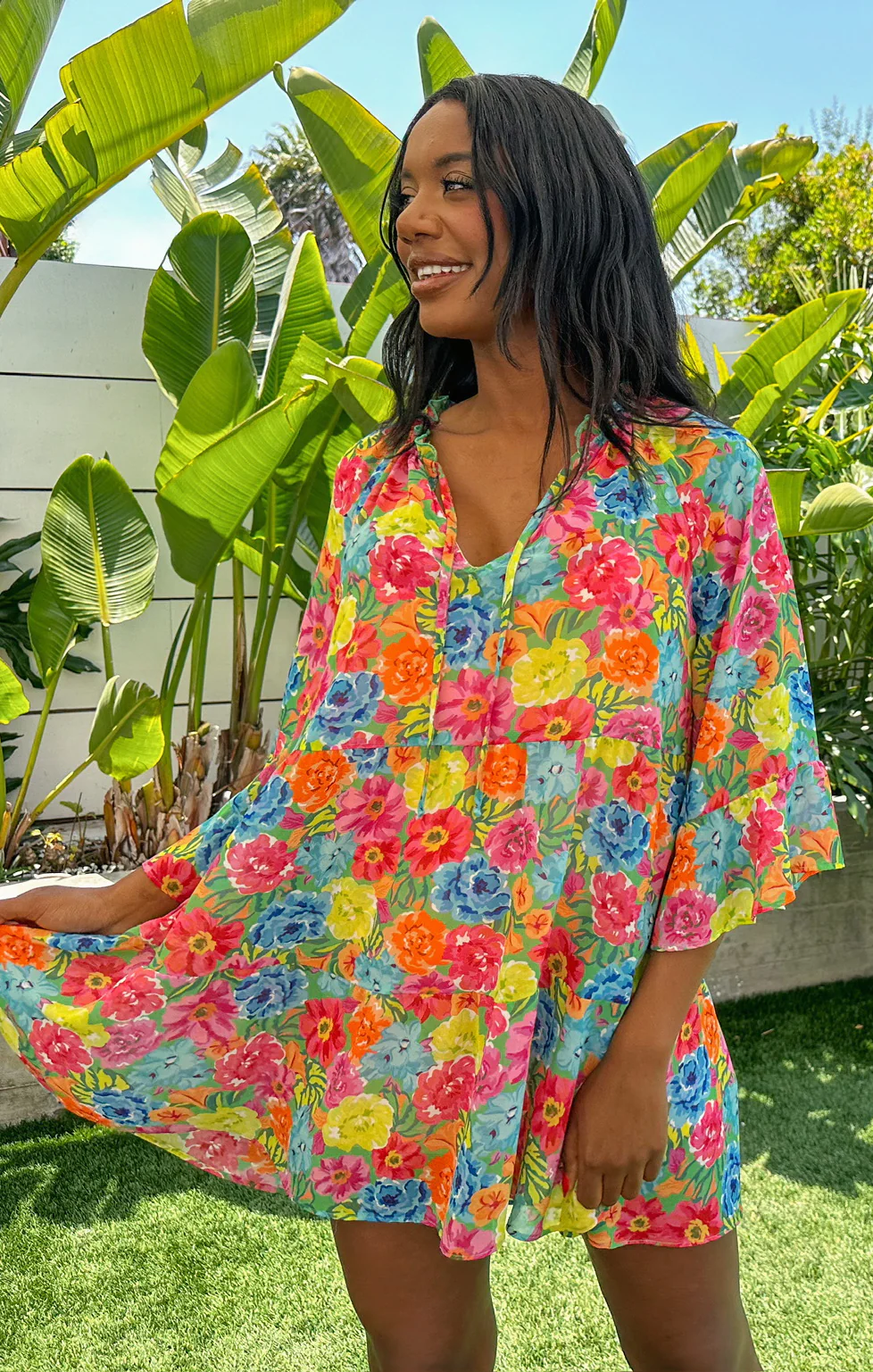 Floral Mini Dress ~ Elegant Soiree