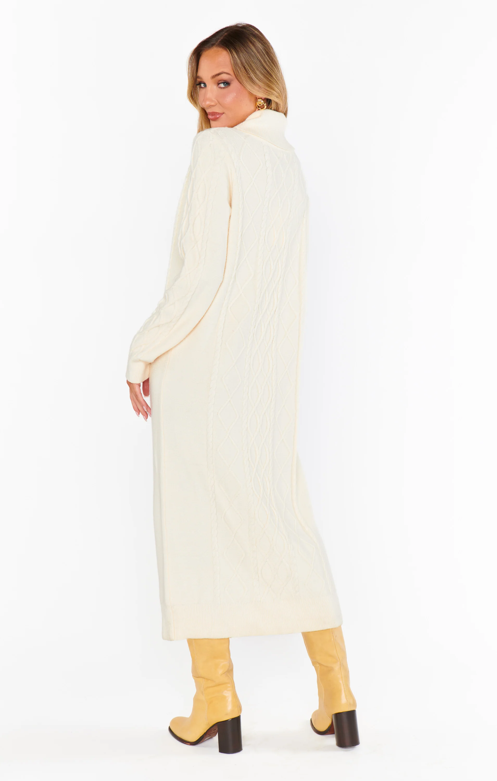 Urban Midi Dress ~ Cream Knit