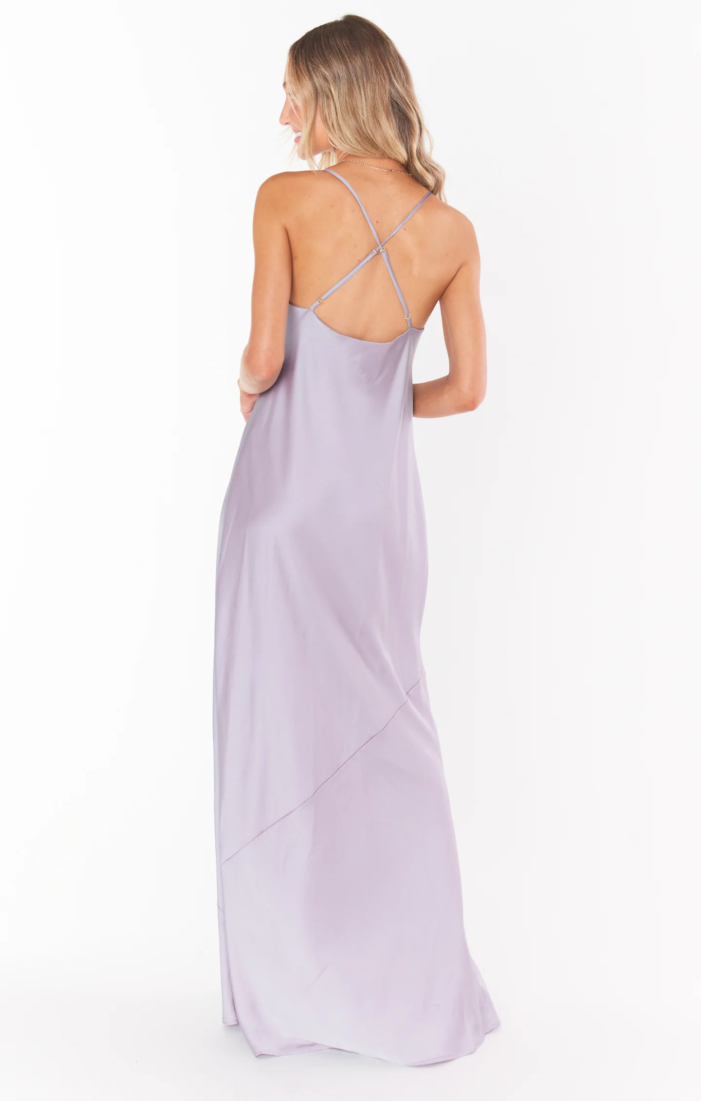 Tuscany Maxi Slip Dress ~ Dusty Purple Luxe Satin
