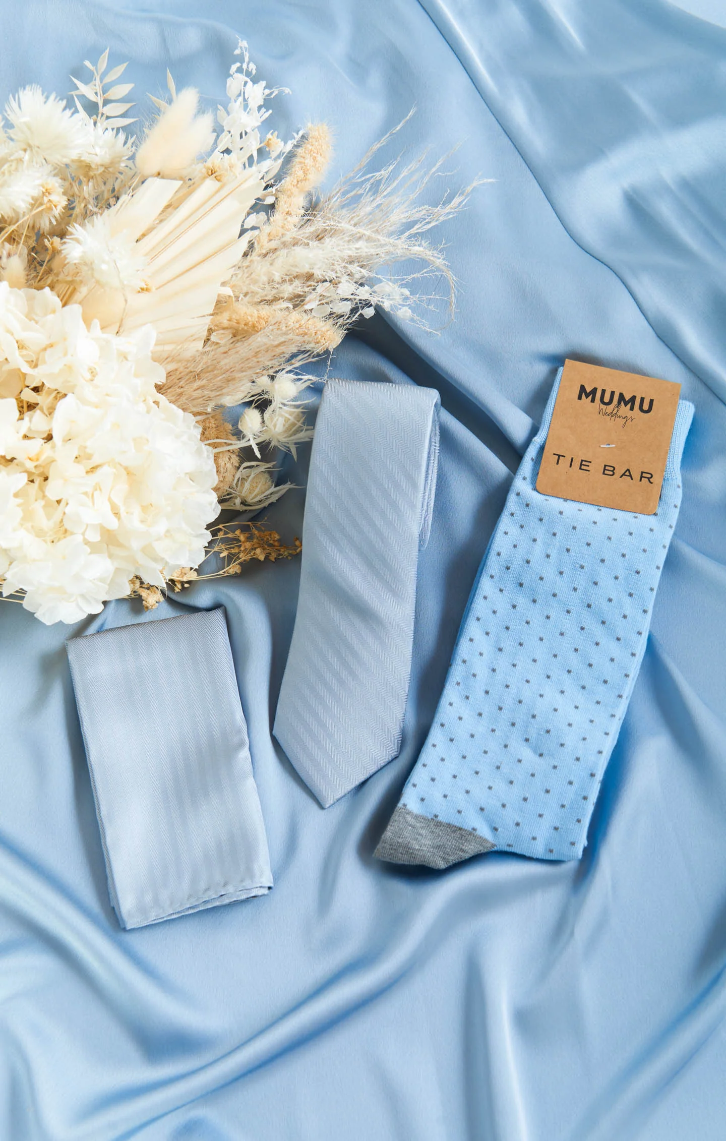Mumu Weddings x Tie Bar Gift Box ~ Steel Blue Solid