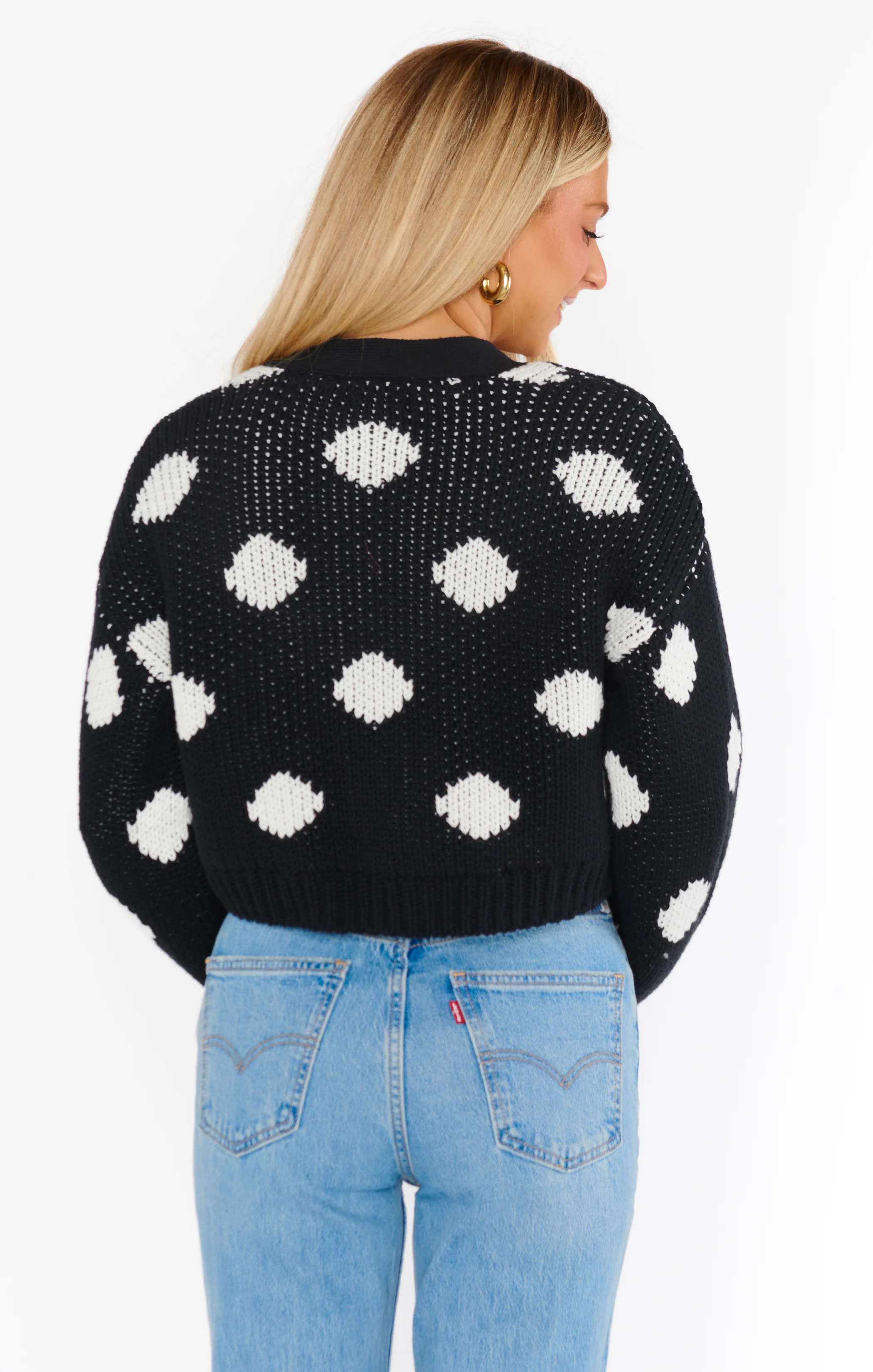Clemmie Cardi ~ Polka Dot Knit
