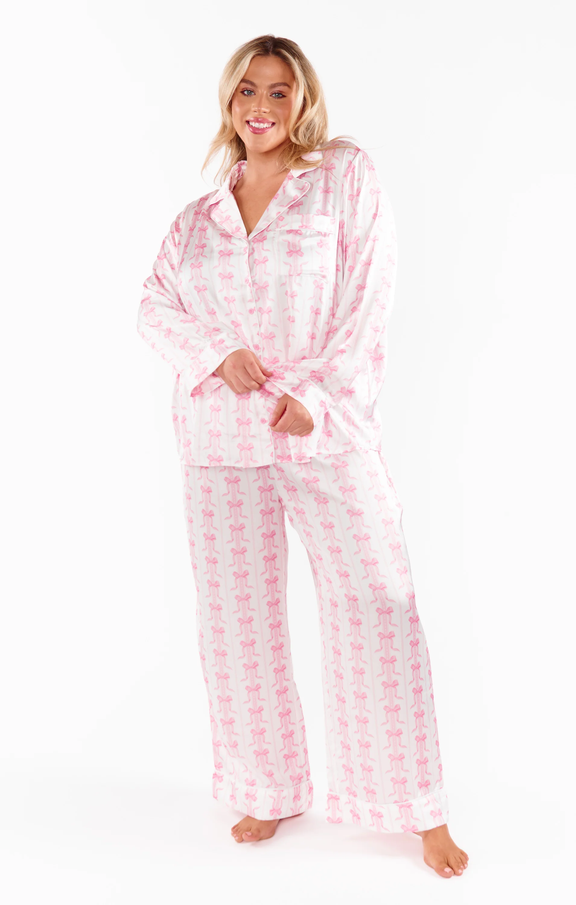 Samantha Bow Silky PJ Set