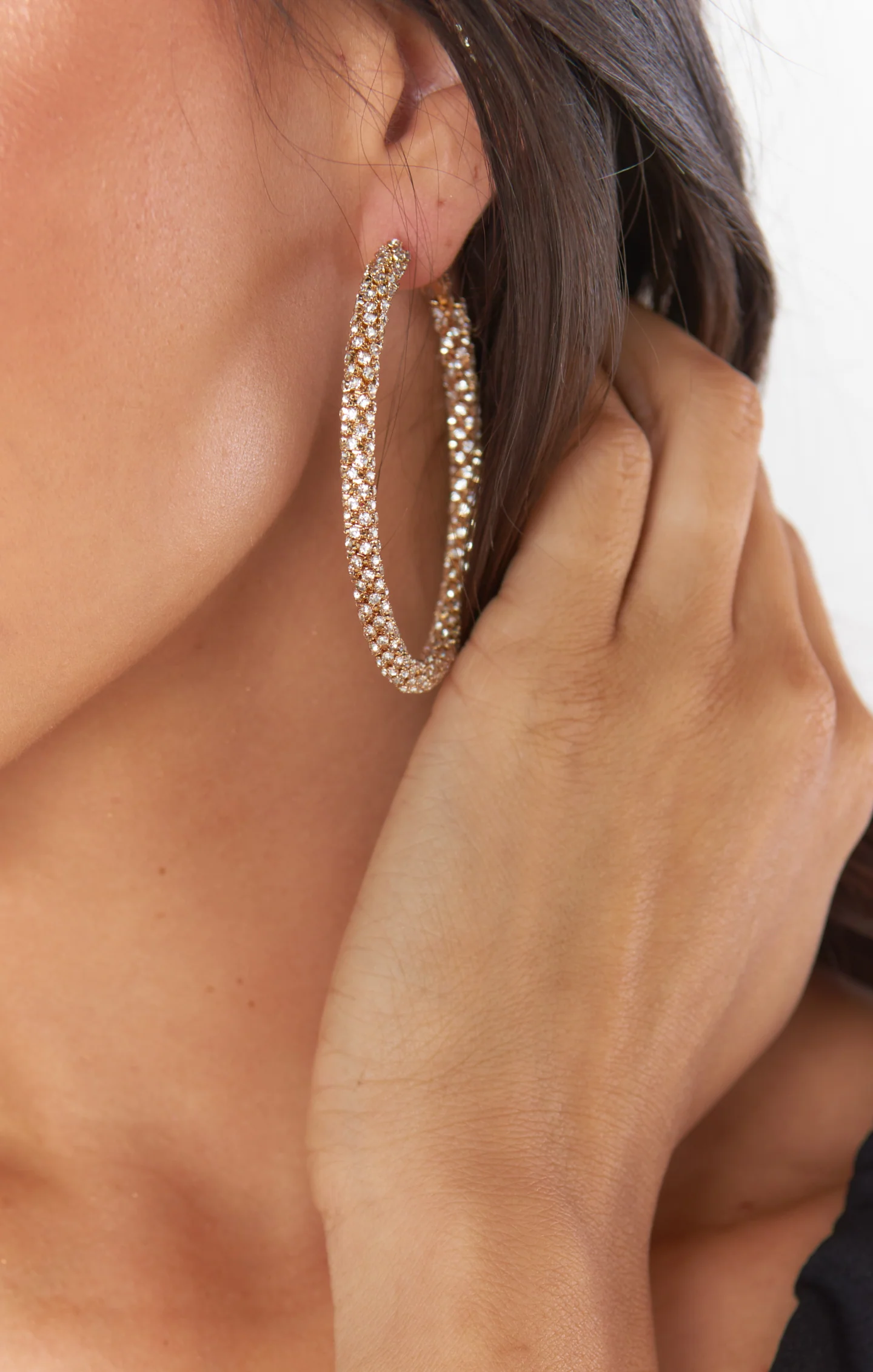 Bling Hoop Earrings ~ Gold