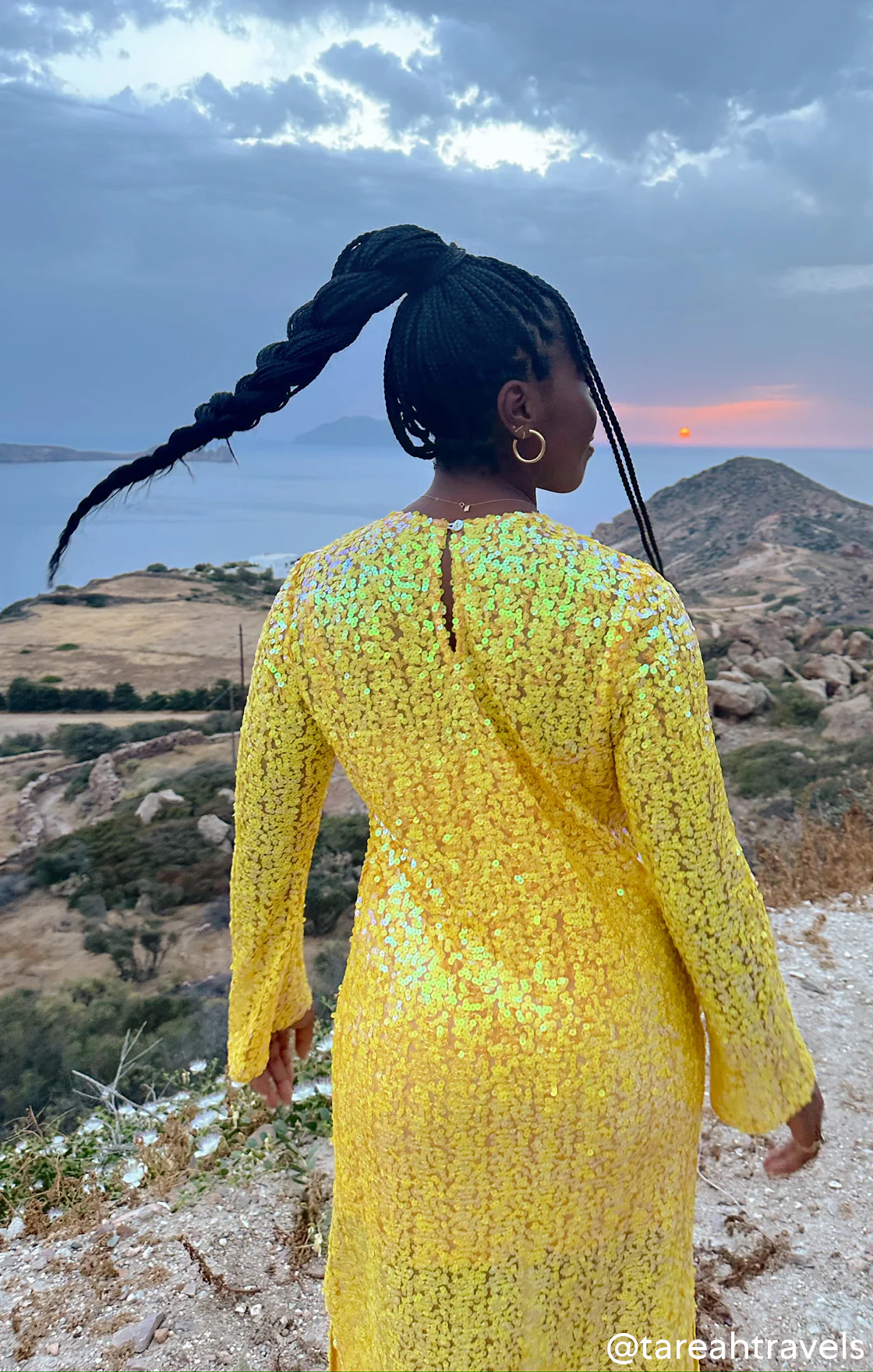 Luna Midi Dress ~ Gold Glitter