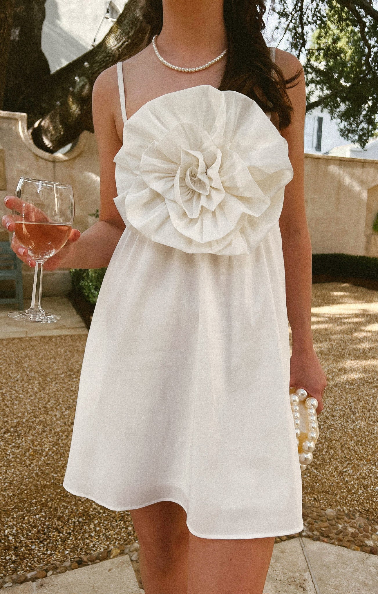 Best Rose Dress ~ White Taffeta