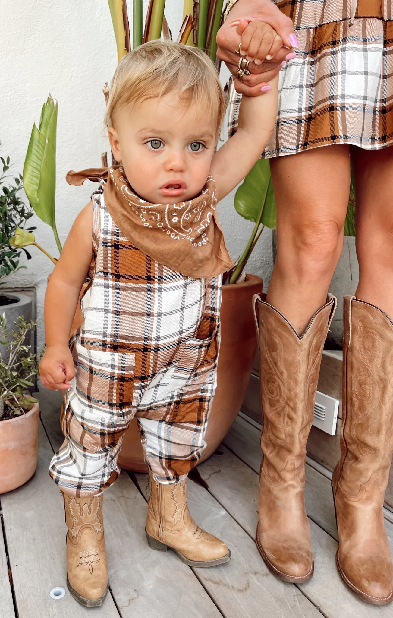 The Case Onesie ~ Tan Plaid