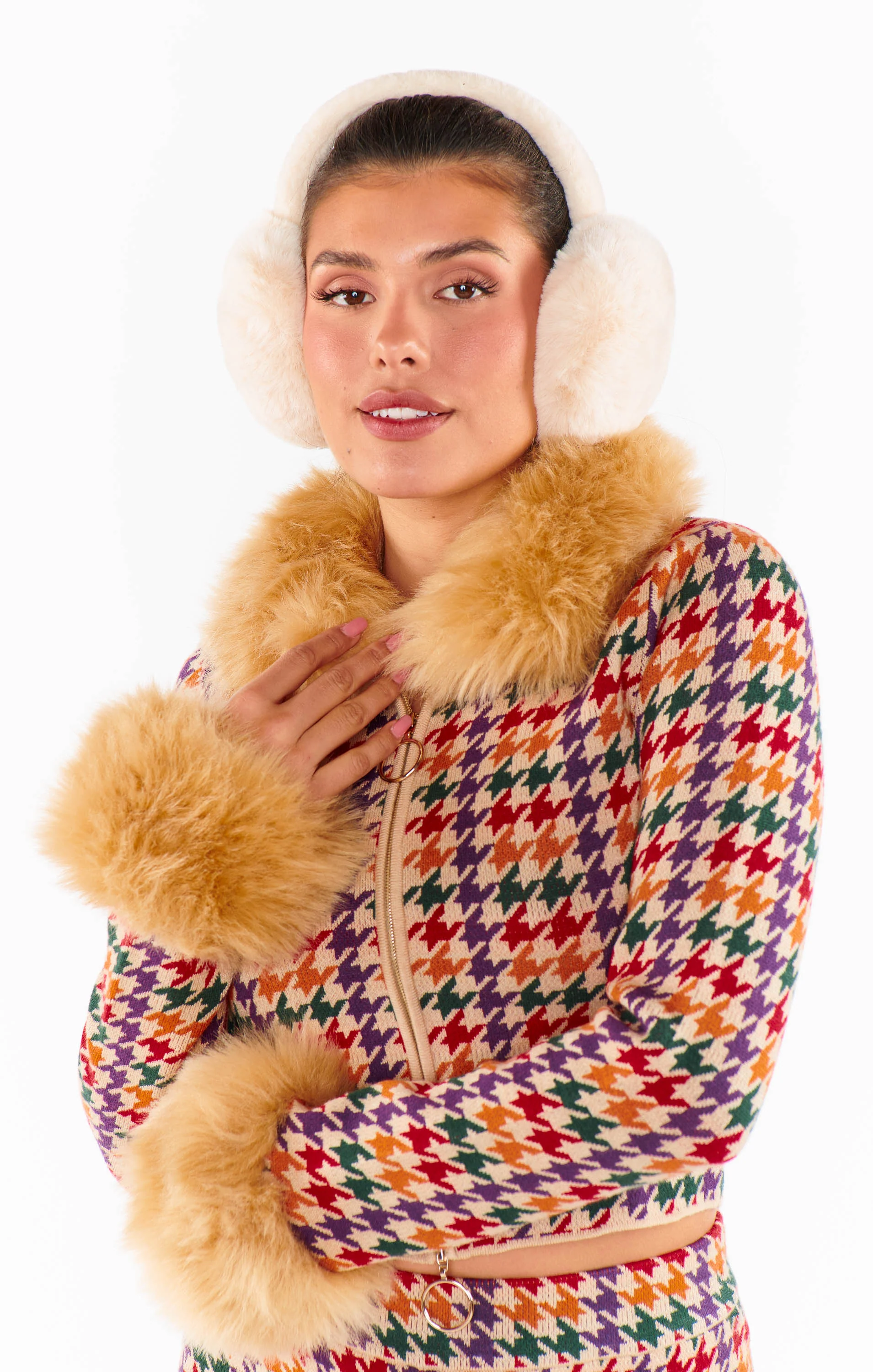 Everly Earmuff ~ Beige Faux Fur