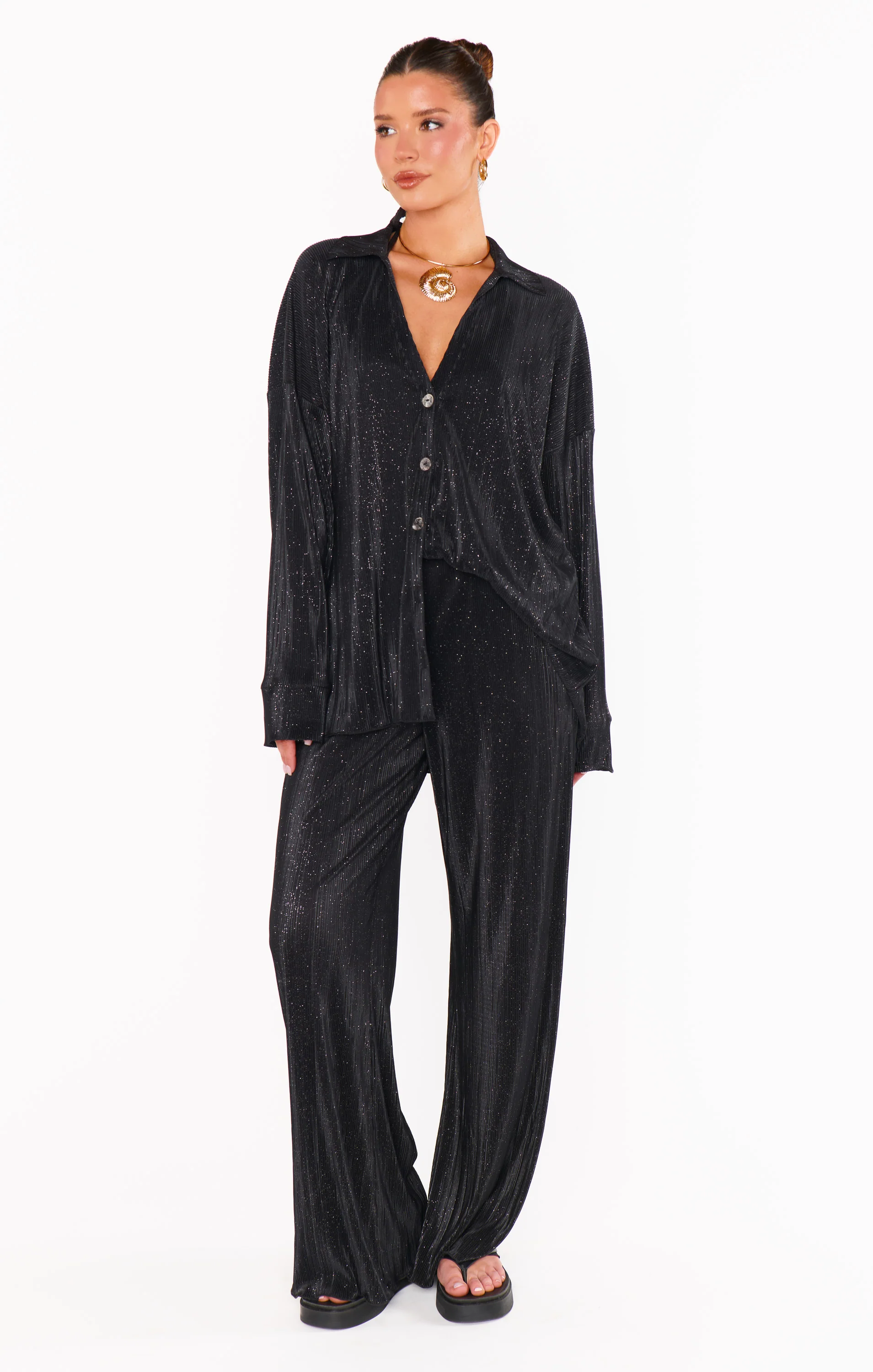 Allaround Pants ~ Black Pleat