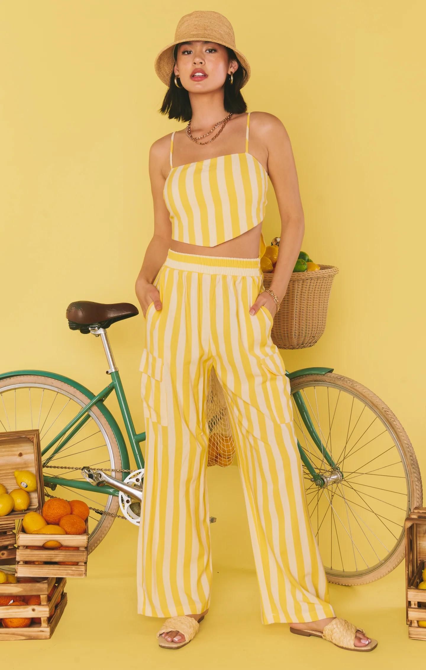 Sunny Striped Scarf Top