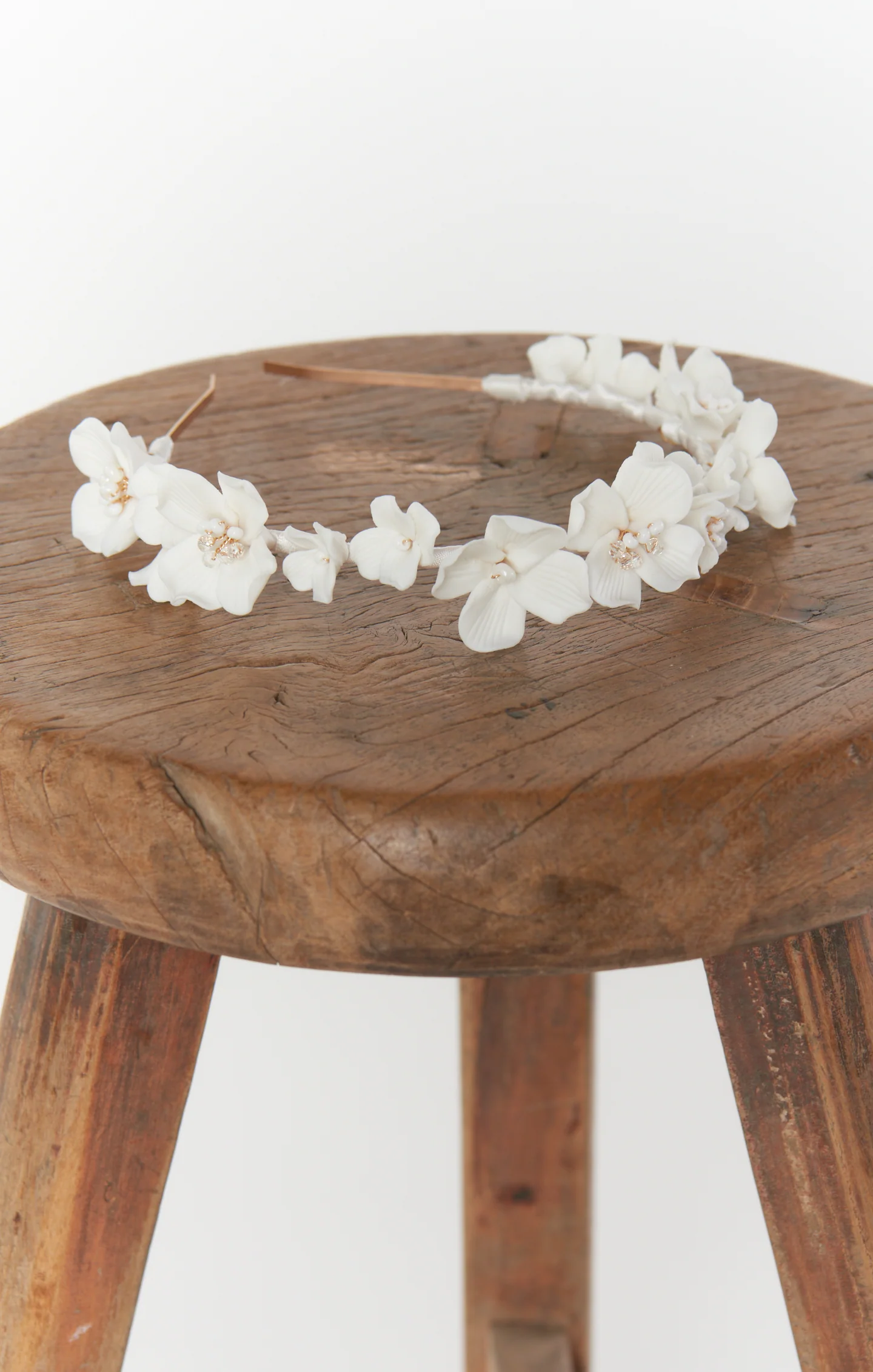 Wedding Flower Headband ~ White