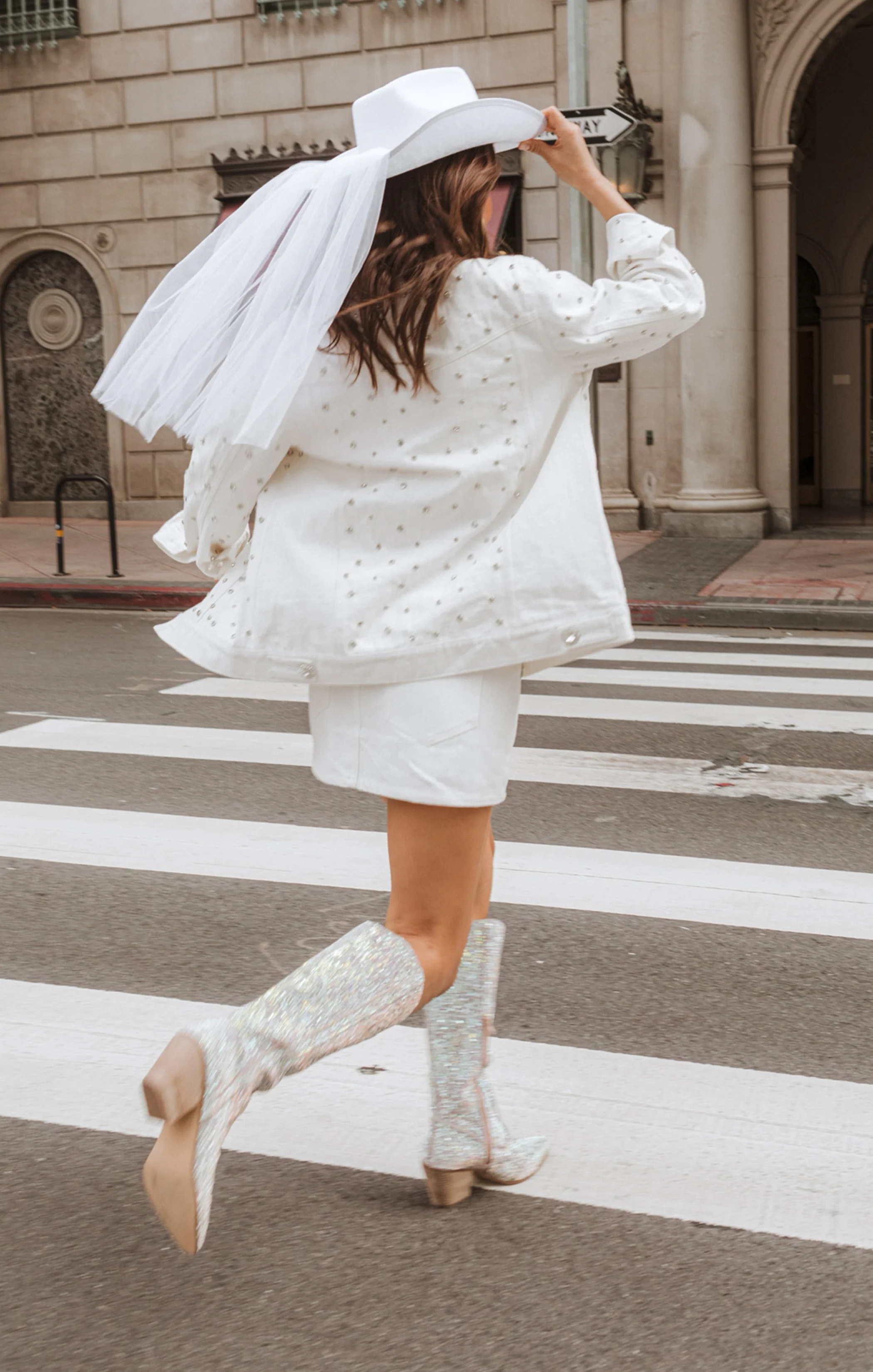 Hitching White Denim Jacket