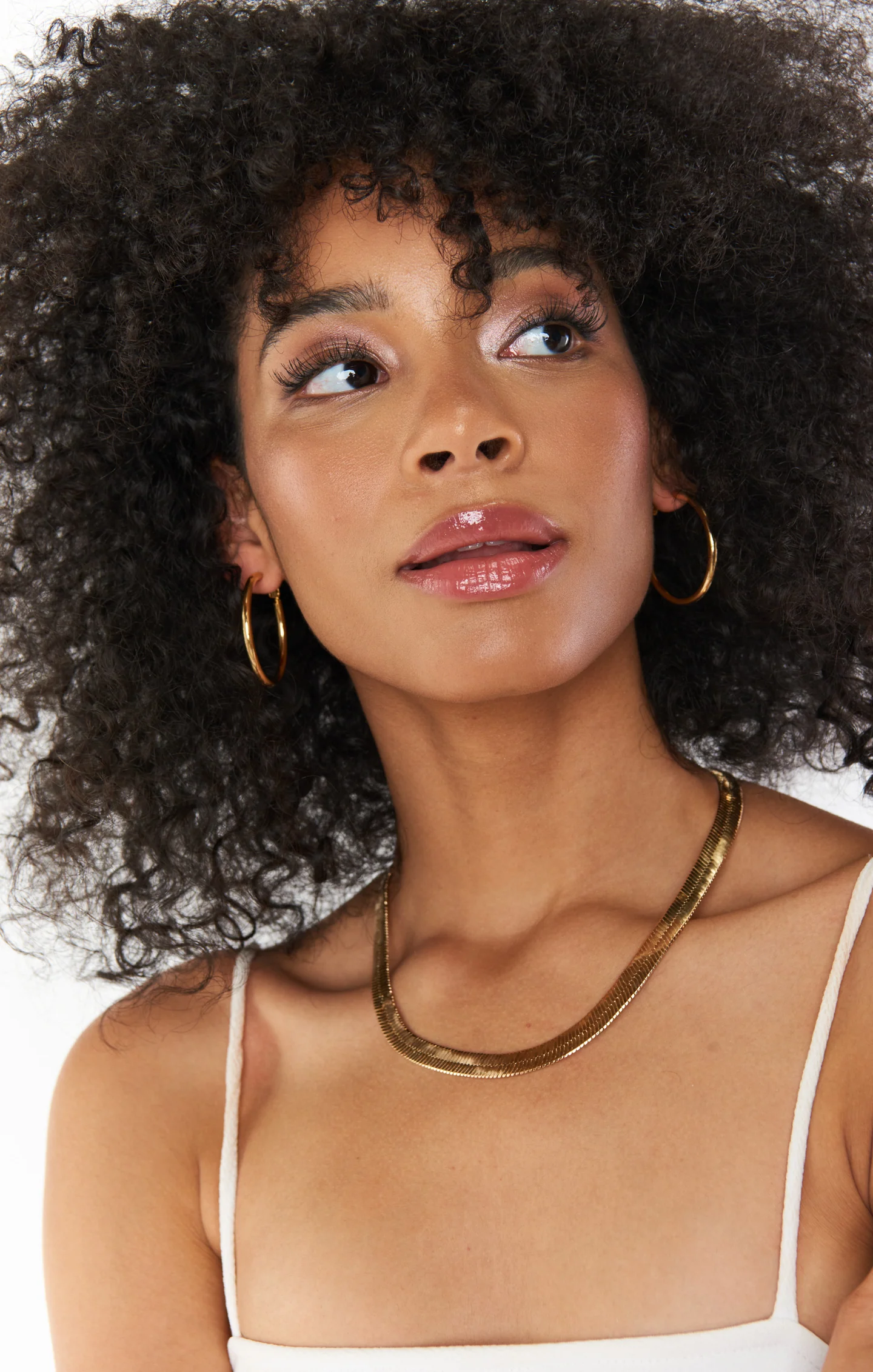 Thick Snake Chain Necklace ~ Gold