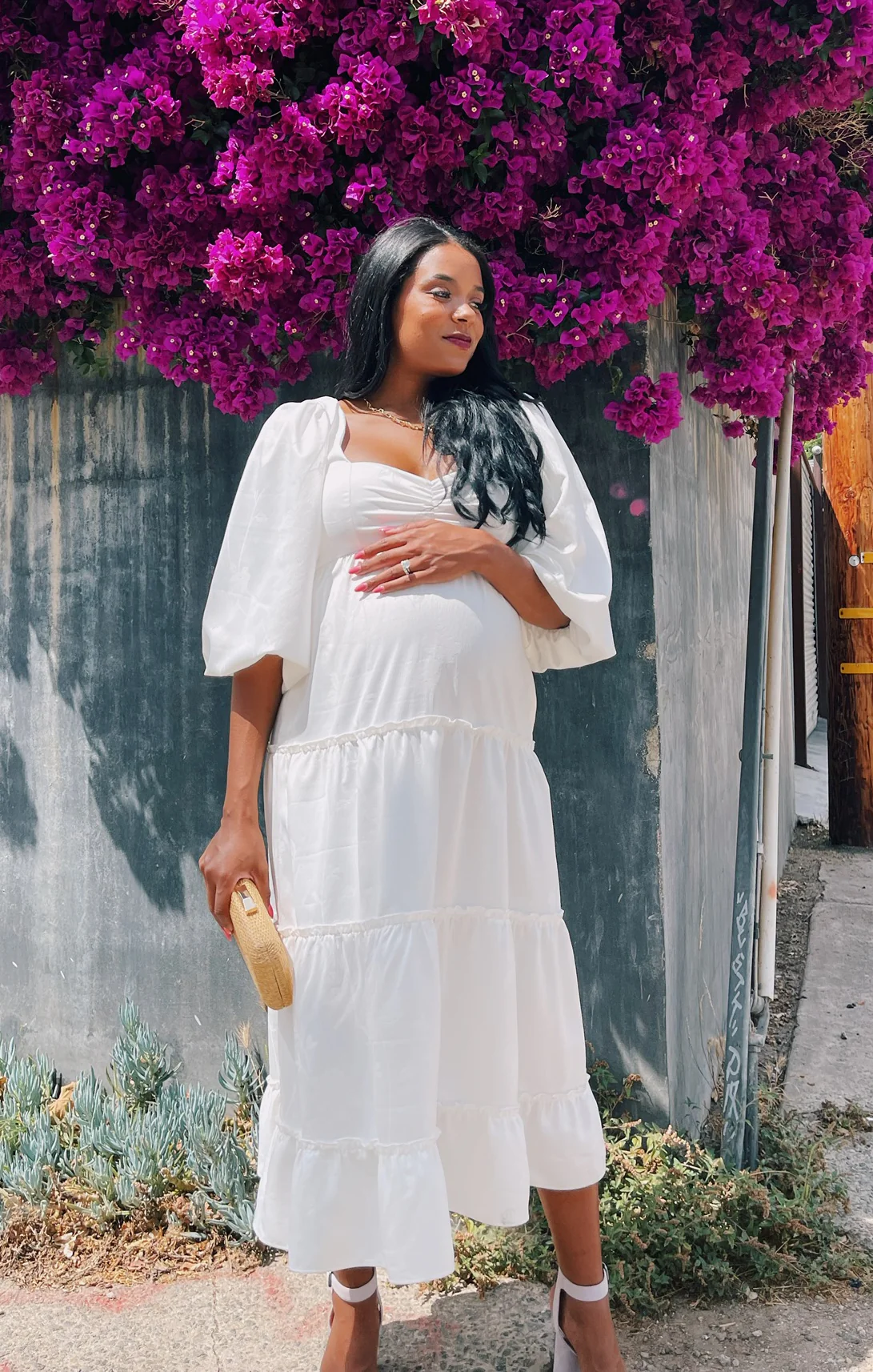 Elena Midi Dress ~ Cream Linen