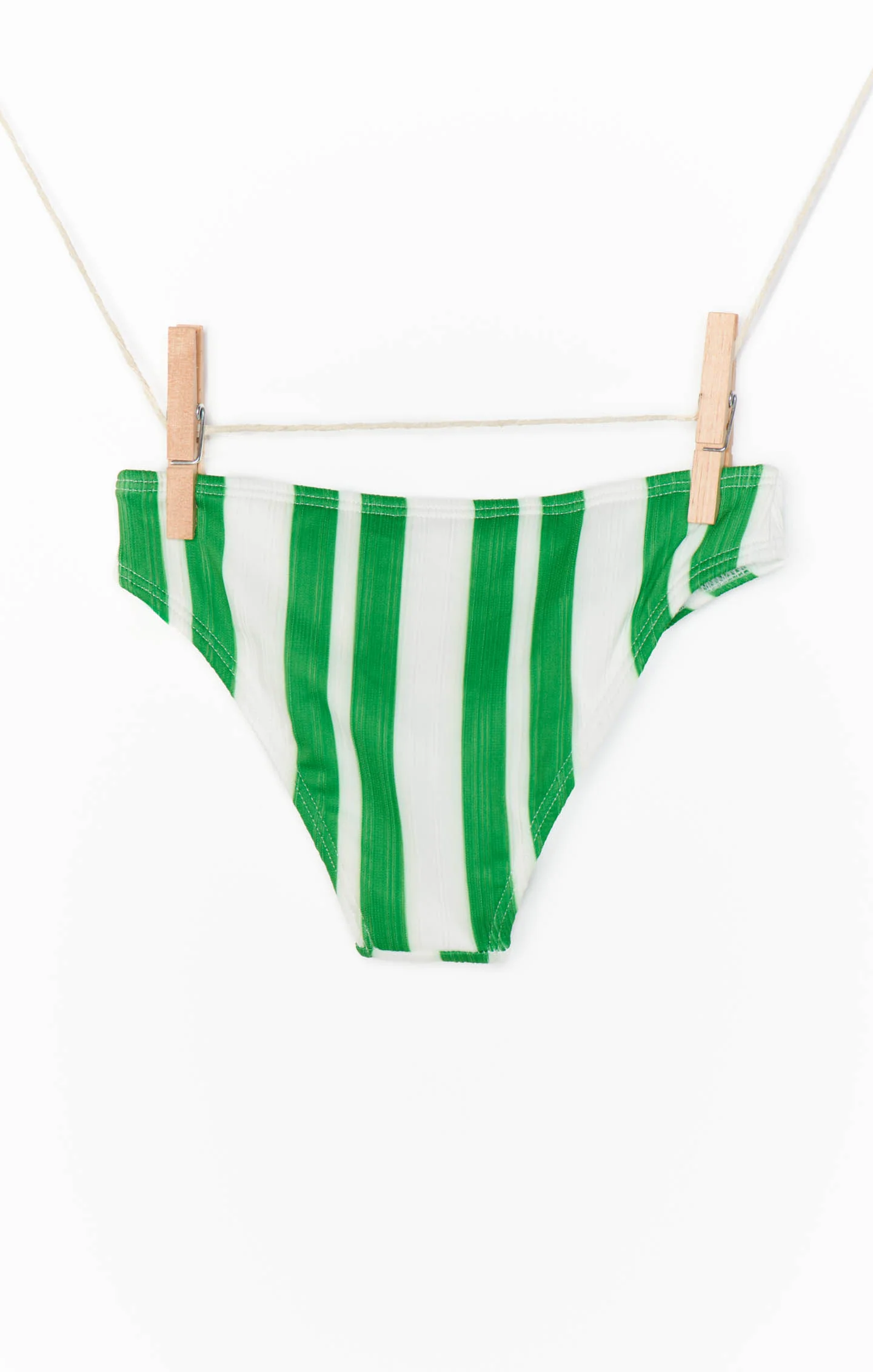 Little Annie Bikini ~ Center Court Stripe Micro Rib
