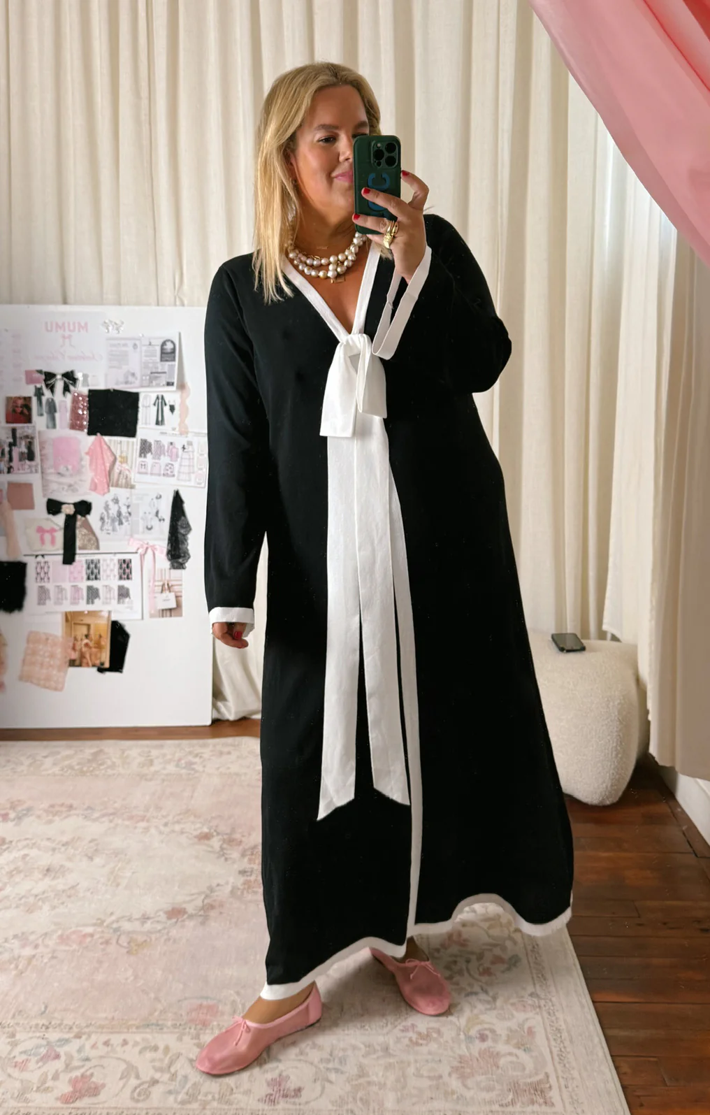 Balboa Dress ~ Black and White Contrast Knit