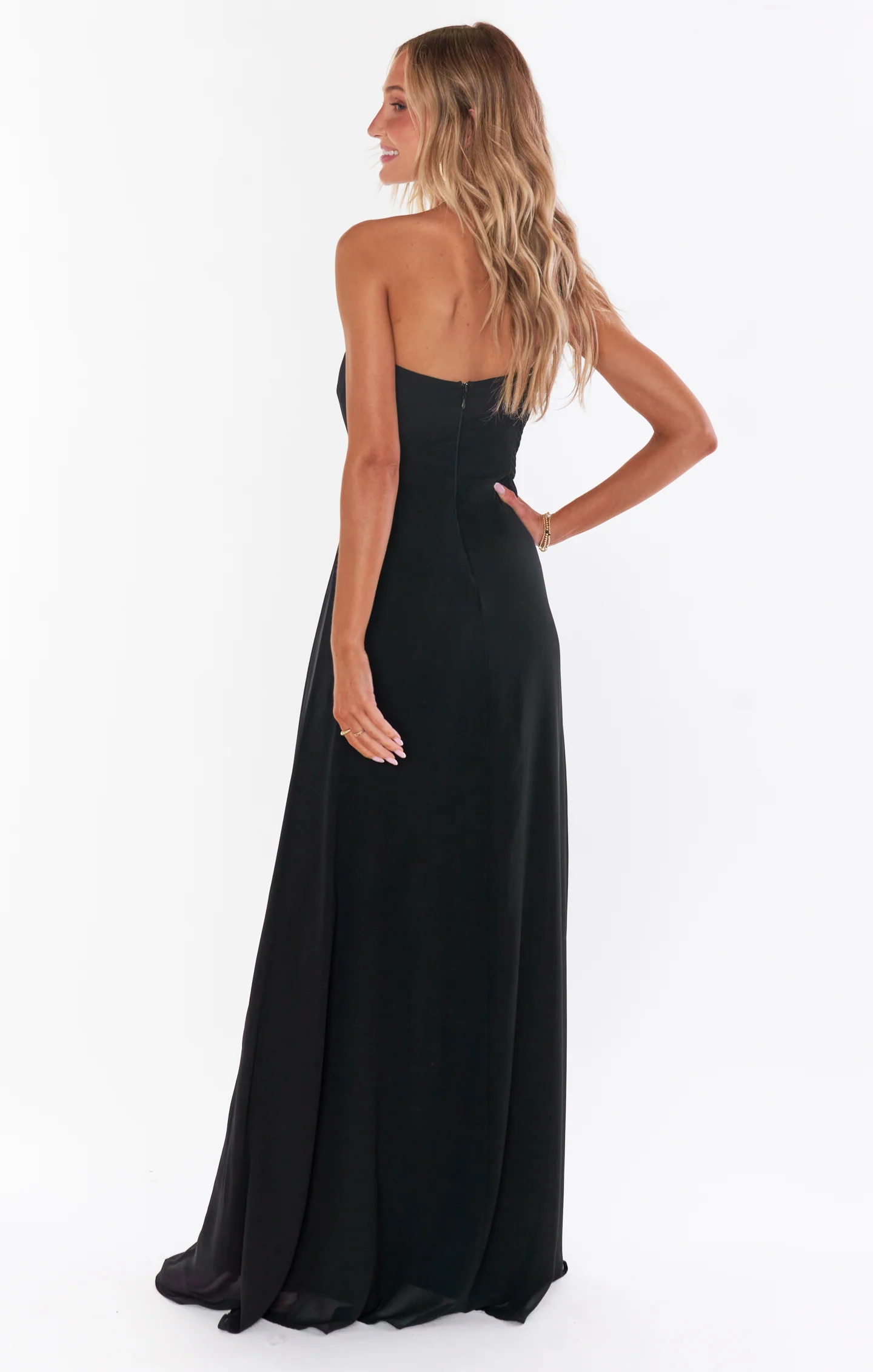 Shannon One Shoulder Dress ~ Black Chiffon