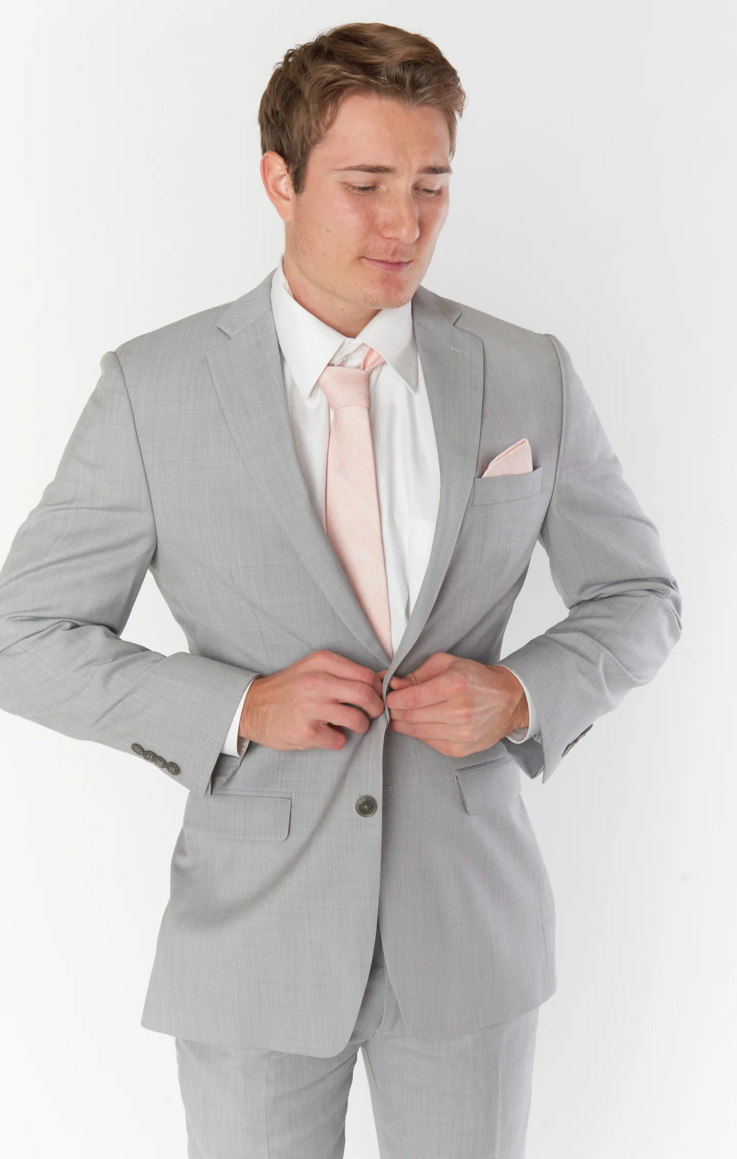 Nico Neck Tie ~ Dusty Blush Linen