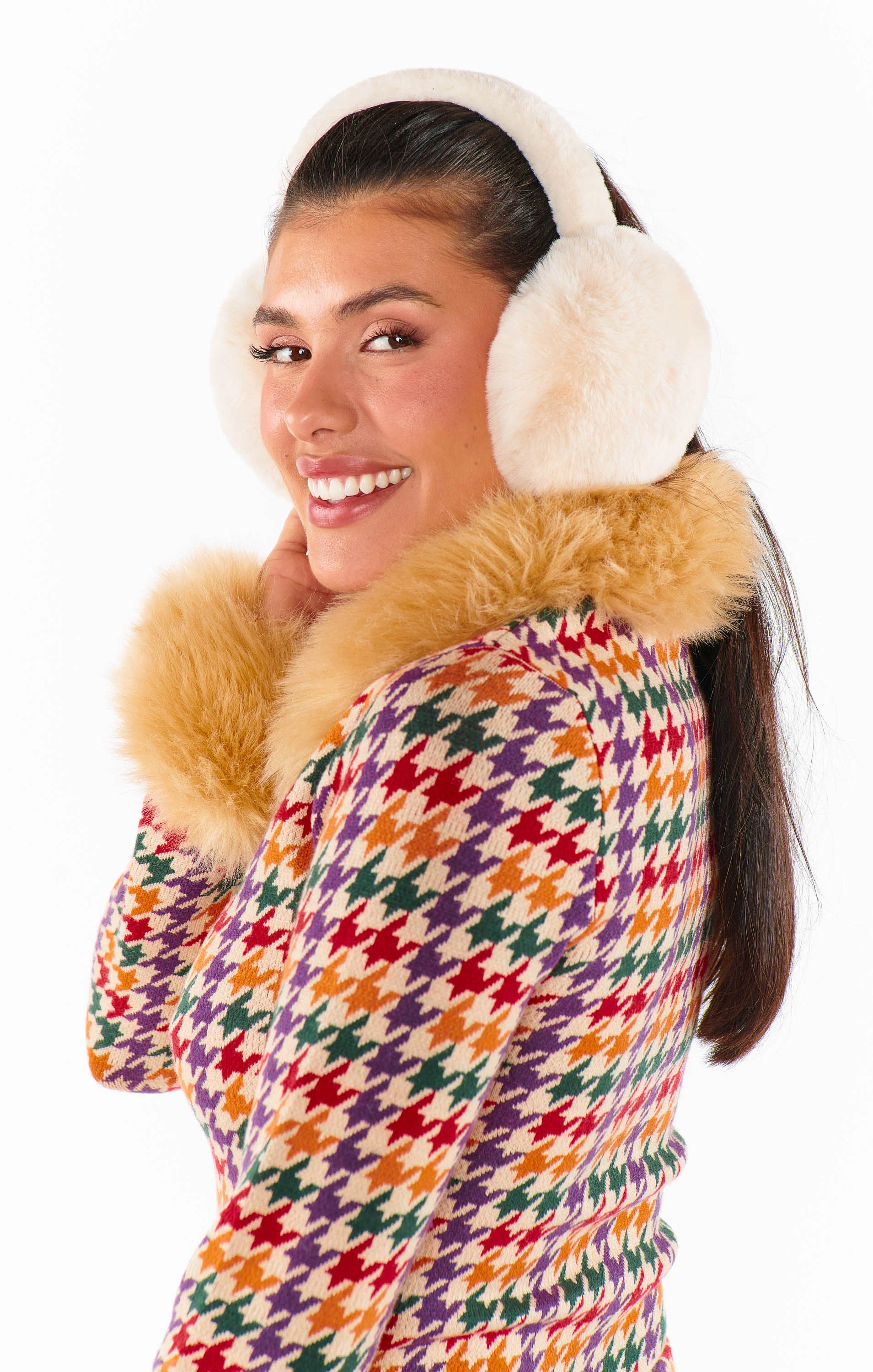 Everly Earmuff ~ Beige Faux Fur