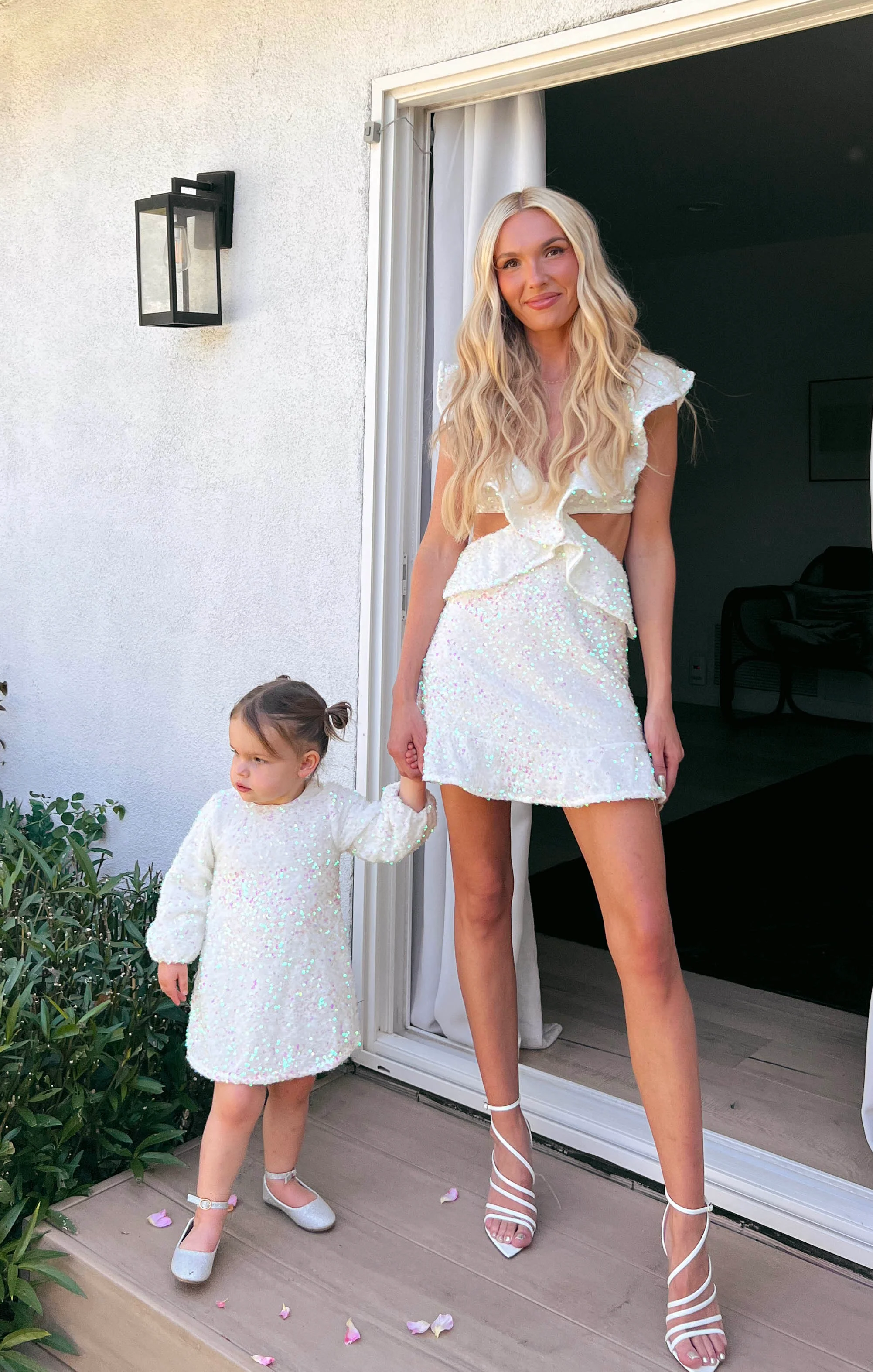 Once Upon A Time Dress ~ White Iridescent Sequins