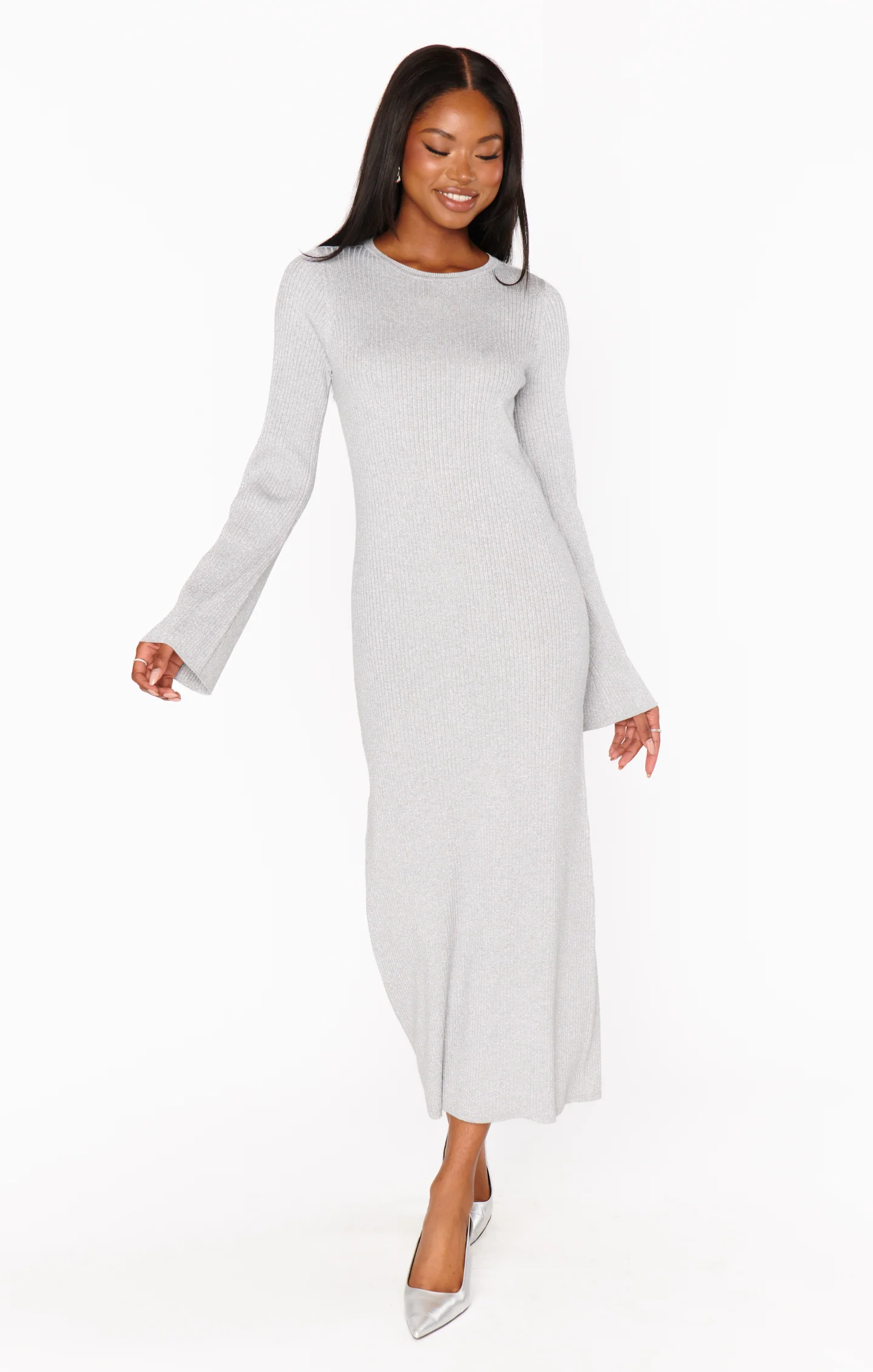 City Dress ~ Silver Shimmer Knit