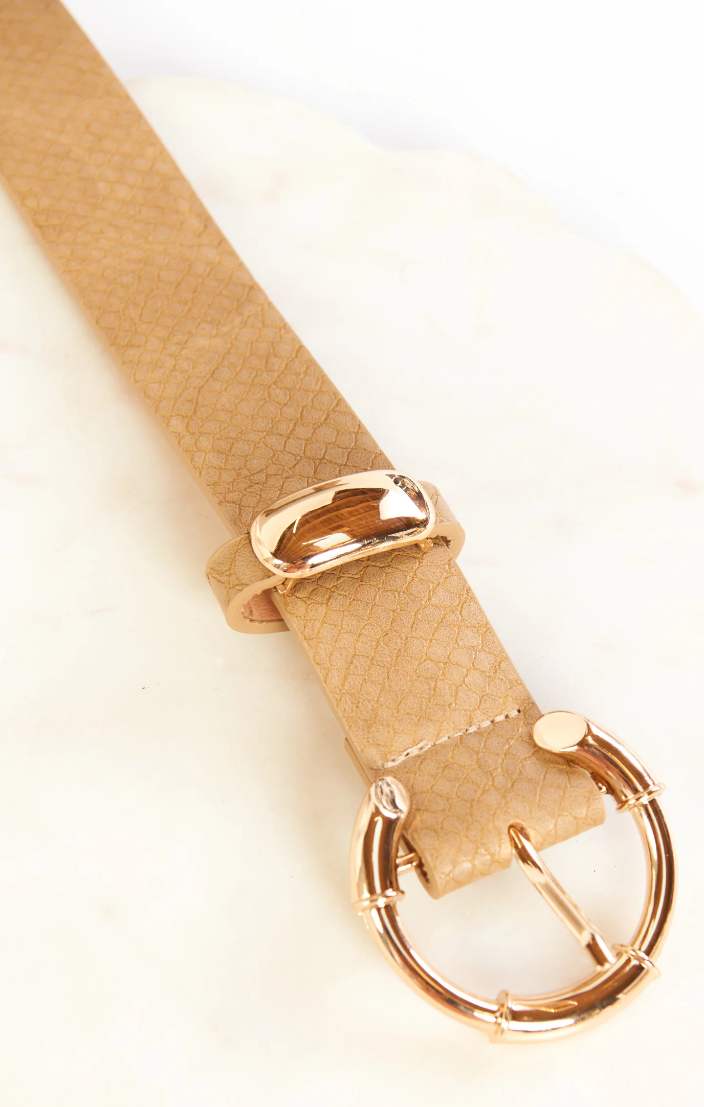 Lunar Snakeskin Belt ~ Taupe