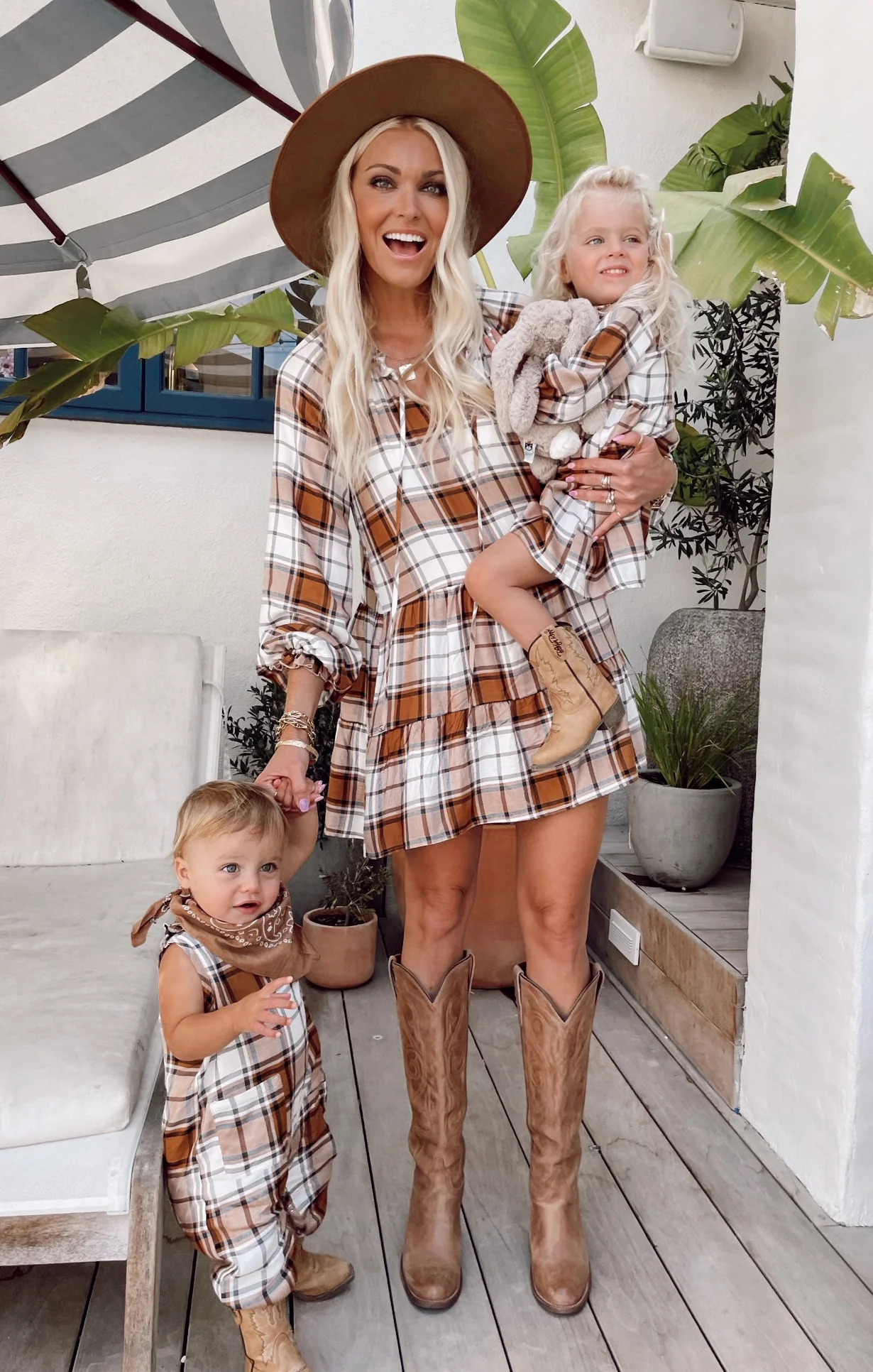 The Case Onesie ~ Tan Plaid