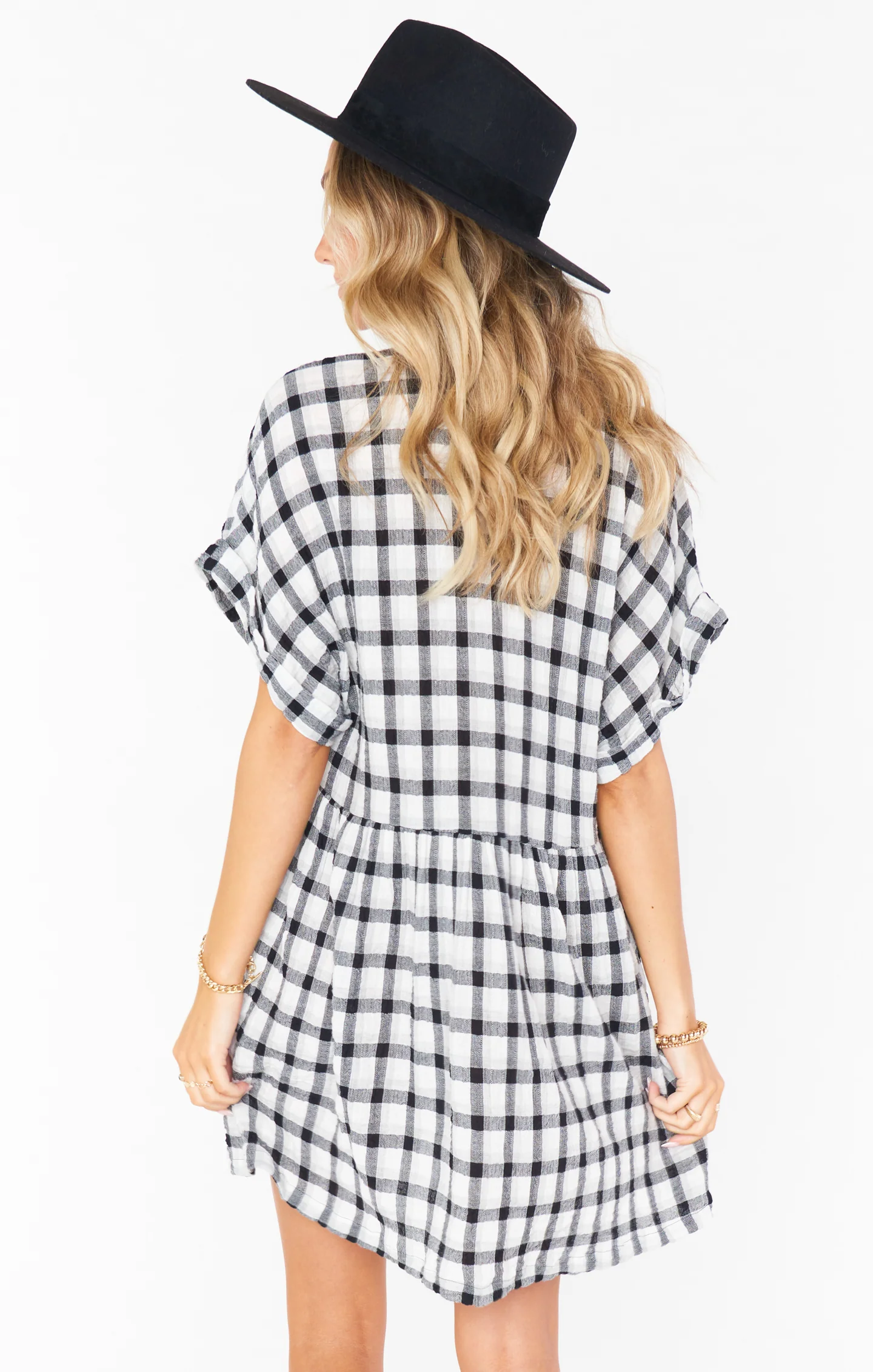 Odessa Dress ~ Check Me Black