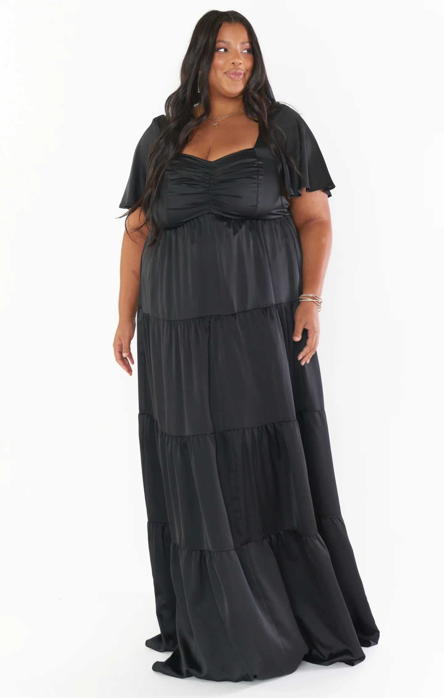 Elena Maxi Dress ~ Black Velvet