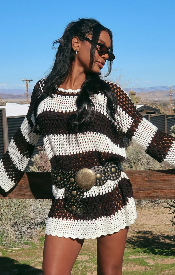 Western Studded Belt ~ Black/Gold