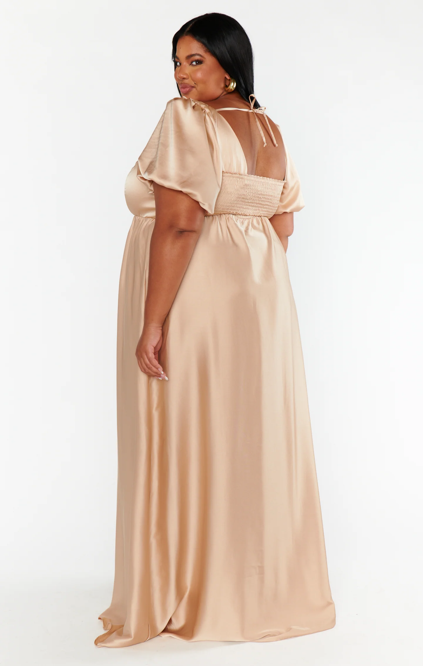 Luna Maxi Dress ~ Gold Velvet Silky