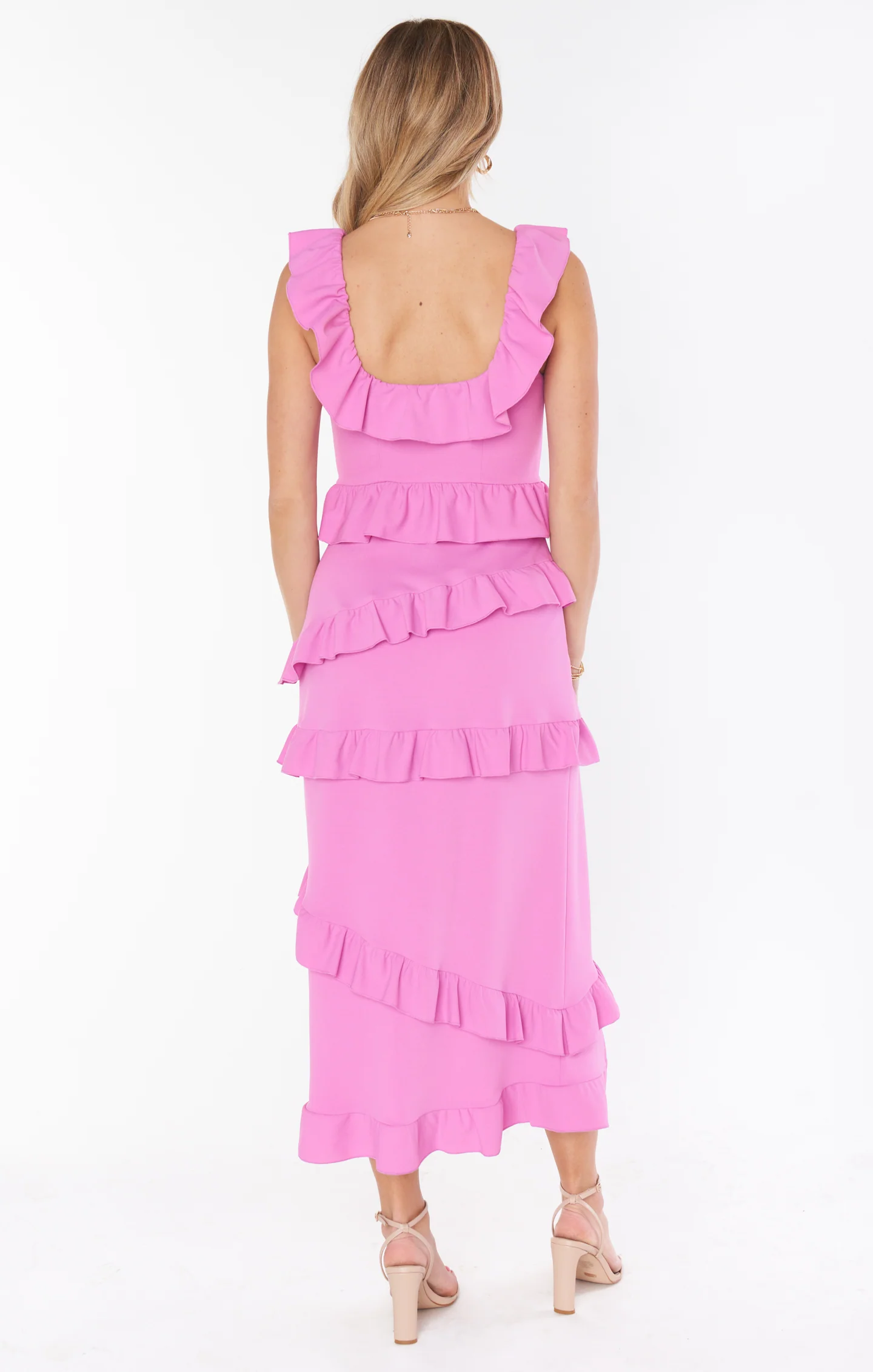 Greta Dress ~ Pink Lilac Stretch