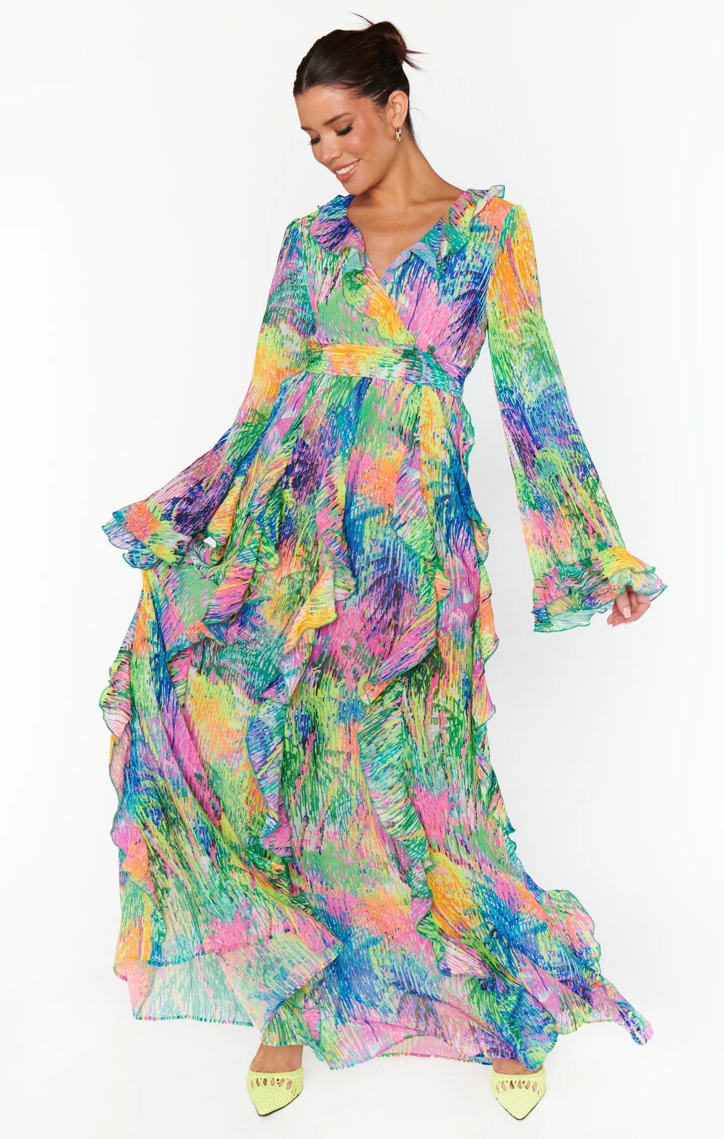 Jenny Ruffle Maxi Dress ~ Everhart Palms