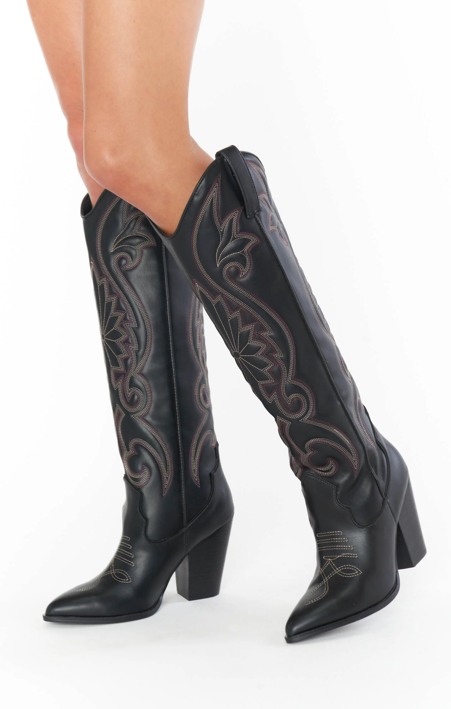 Steve Madden Lasso Western Boot ~ Black