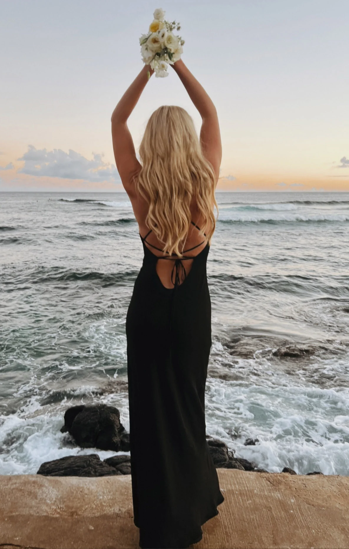 Eva Flow Dress ~ Black Silk