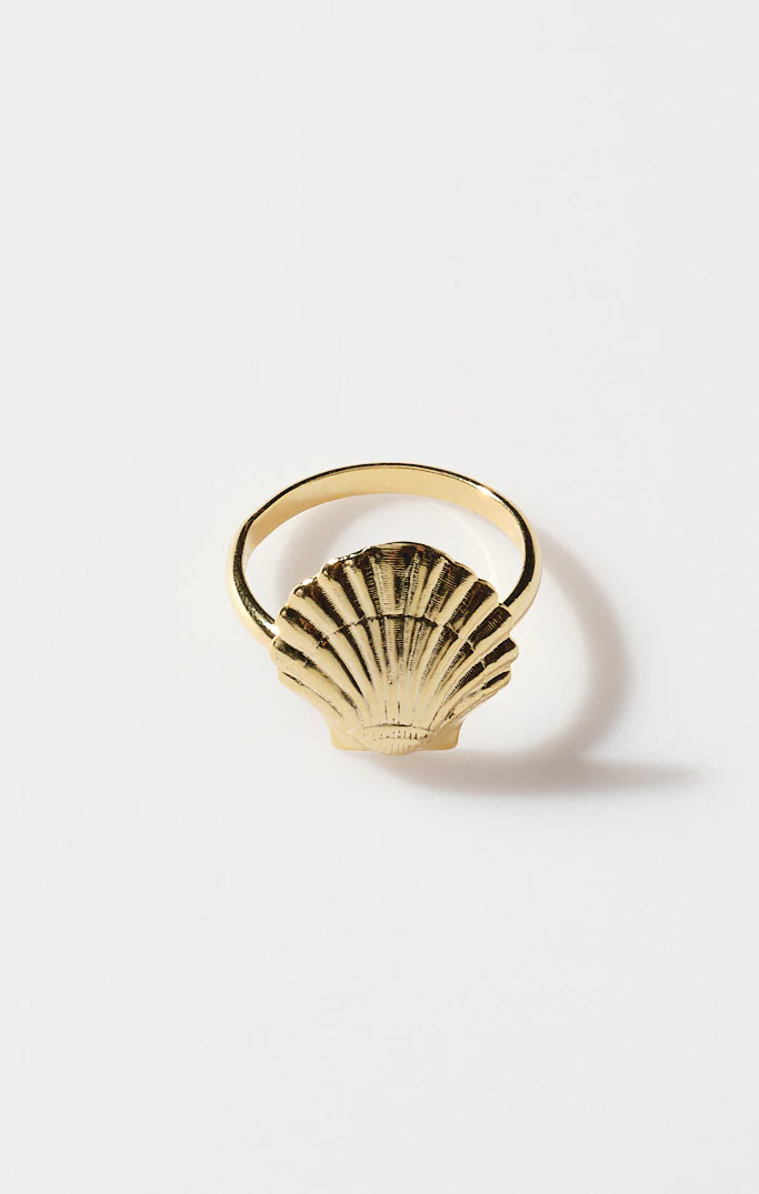 Faithy Jewels Sophie Shell Ring ~ Gold