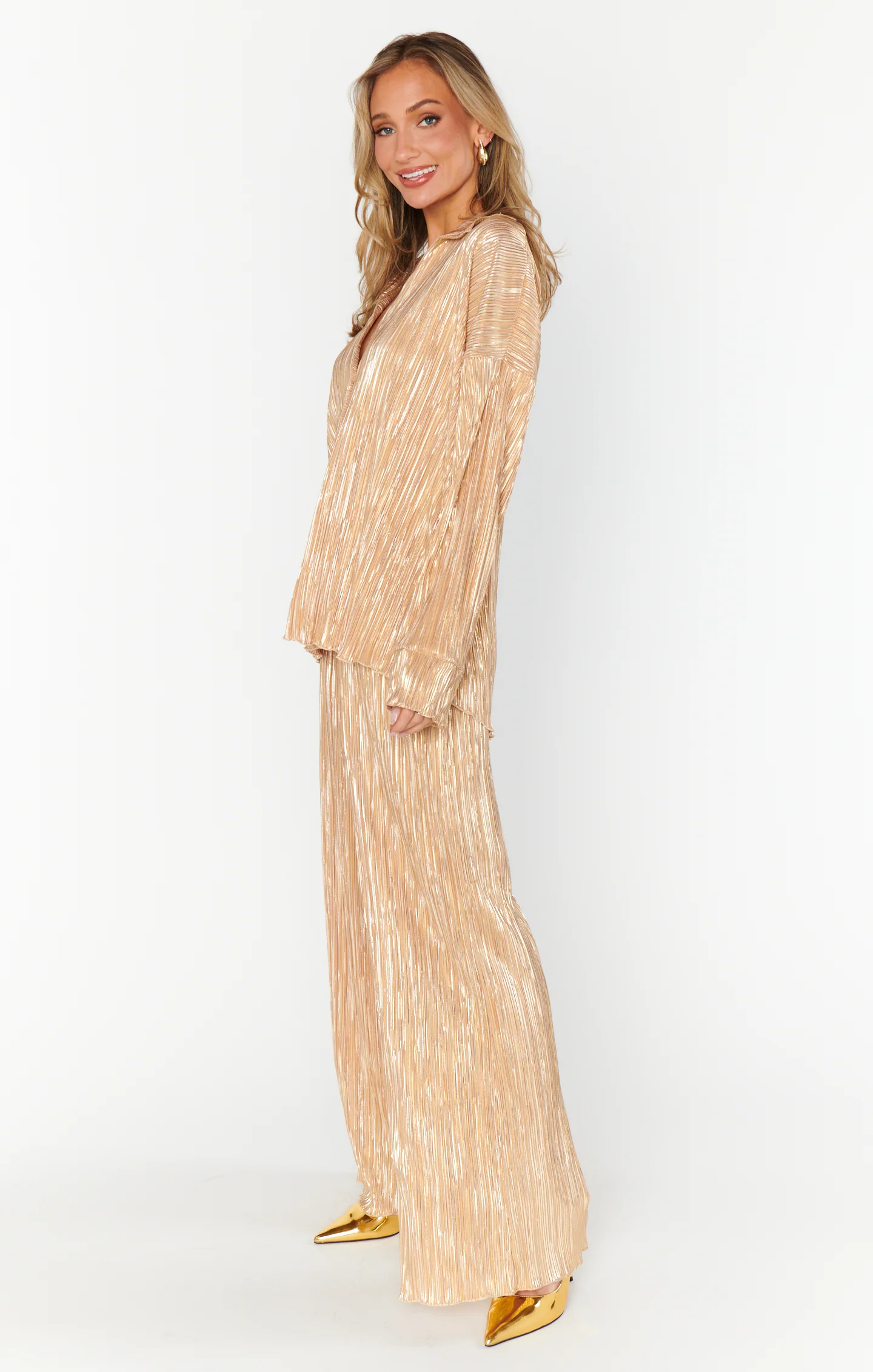 Everywhere Pants ~ Gold Pleat