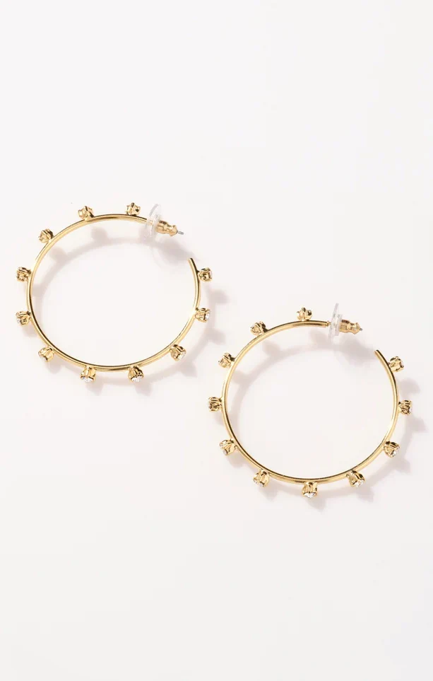 Faithy Jewels Large Amanda Hoop Earrings ~ Gold