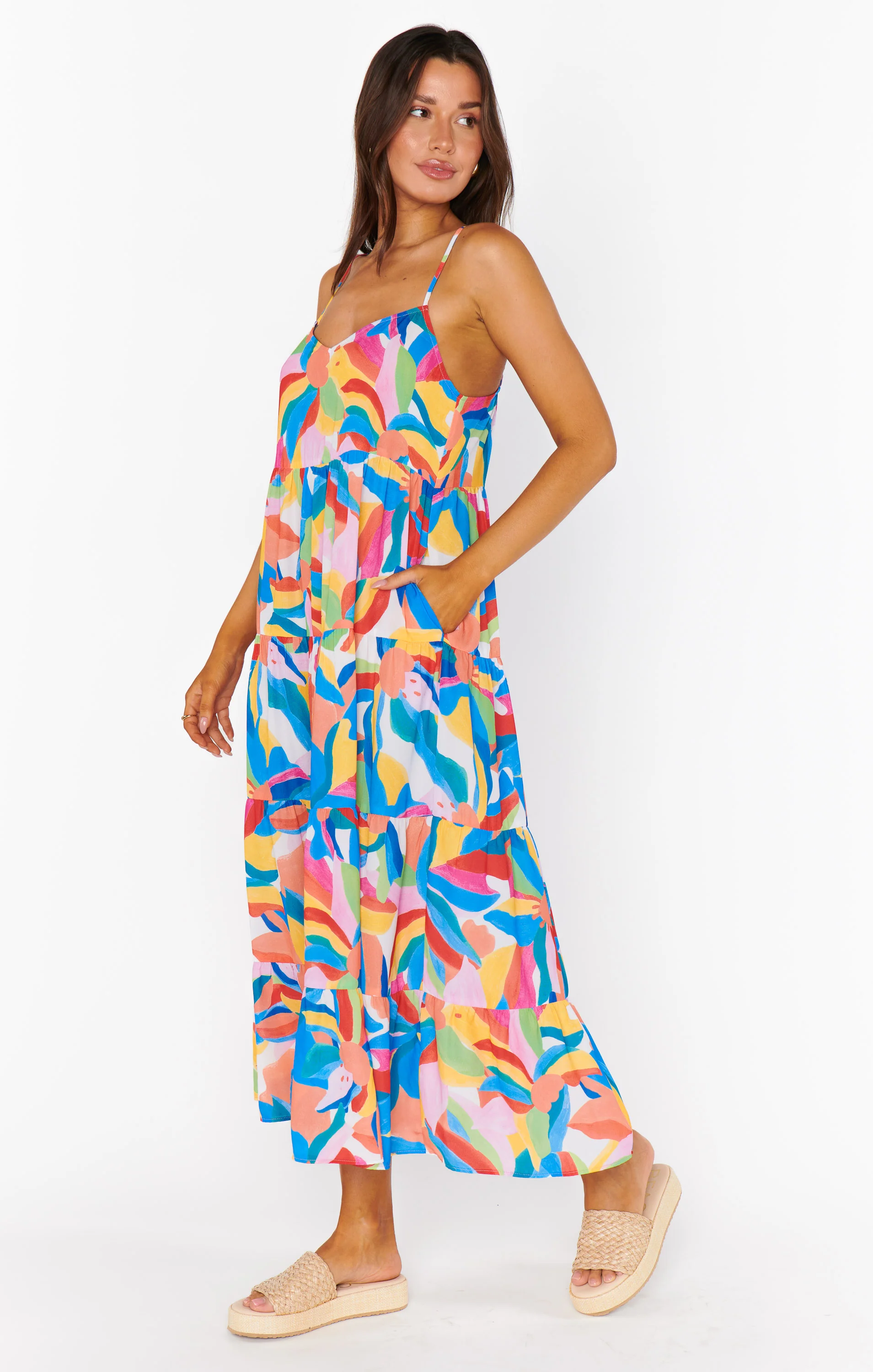 Caroline Maxi Dress ~ Rainbow Pop